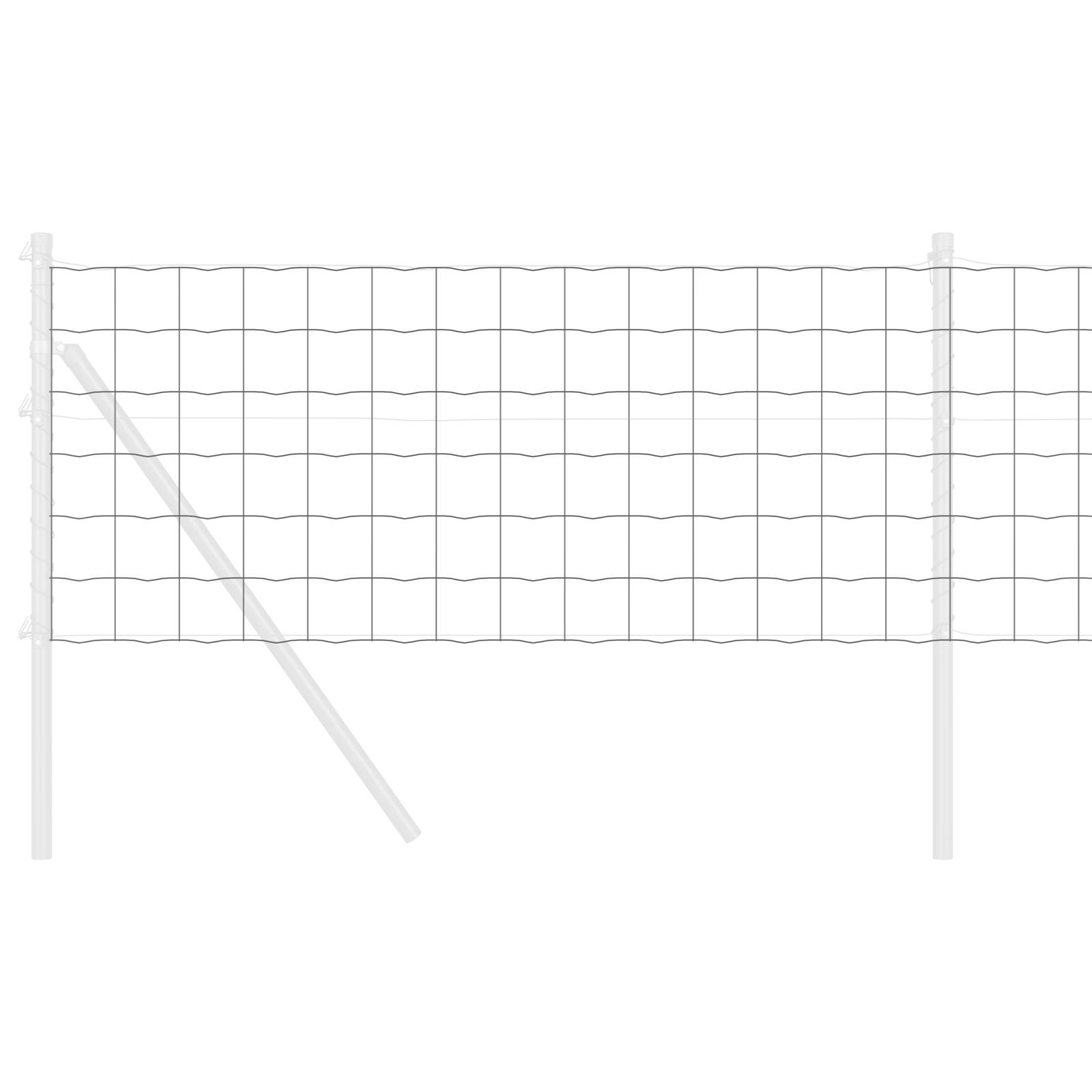 vidaXL Eurozaun Grau 0,4x10 m Stahl