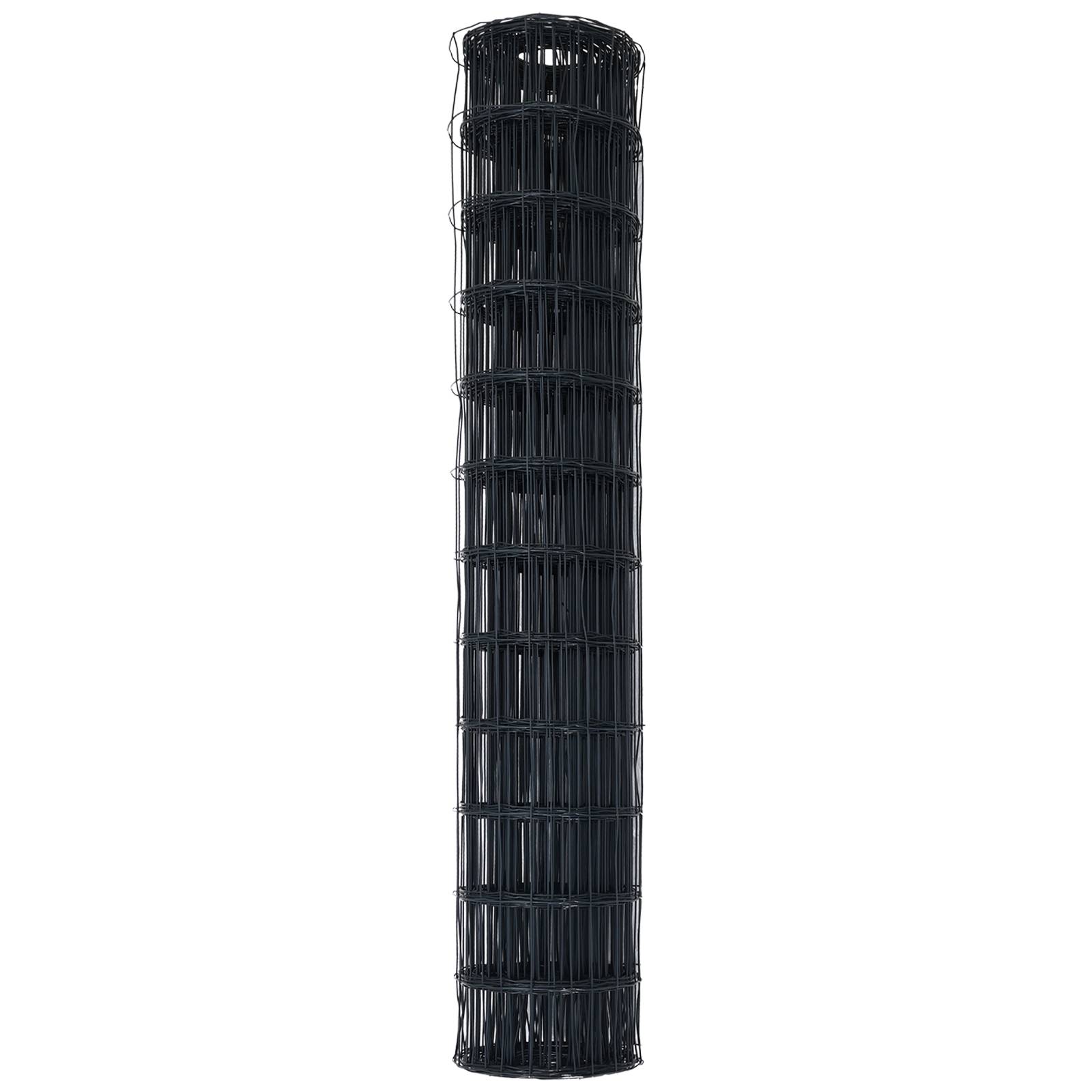 vidaXL Euro-Zaun Grau 1.4x10 m Stahl