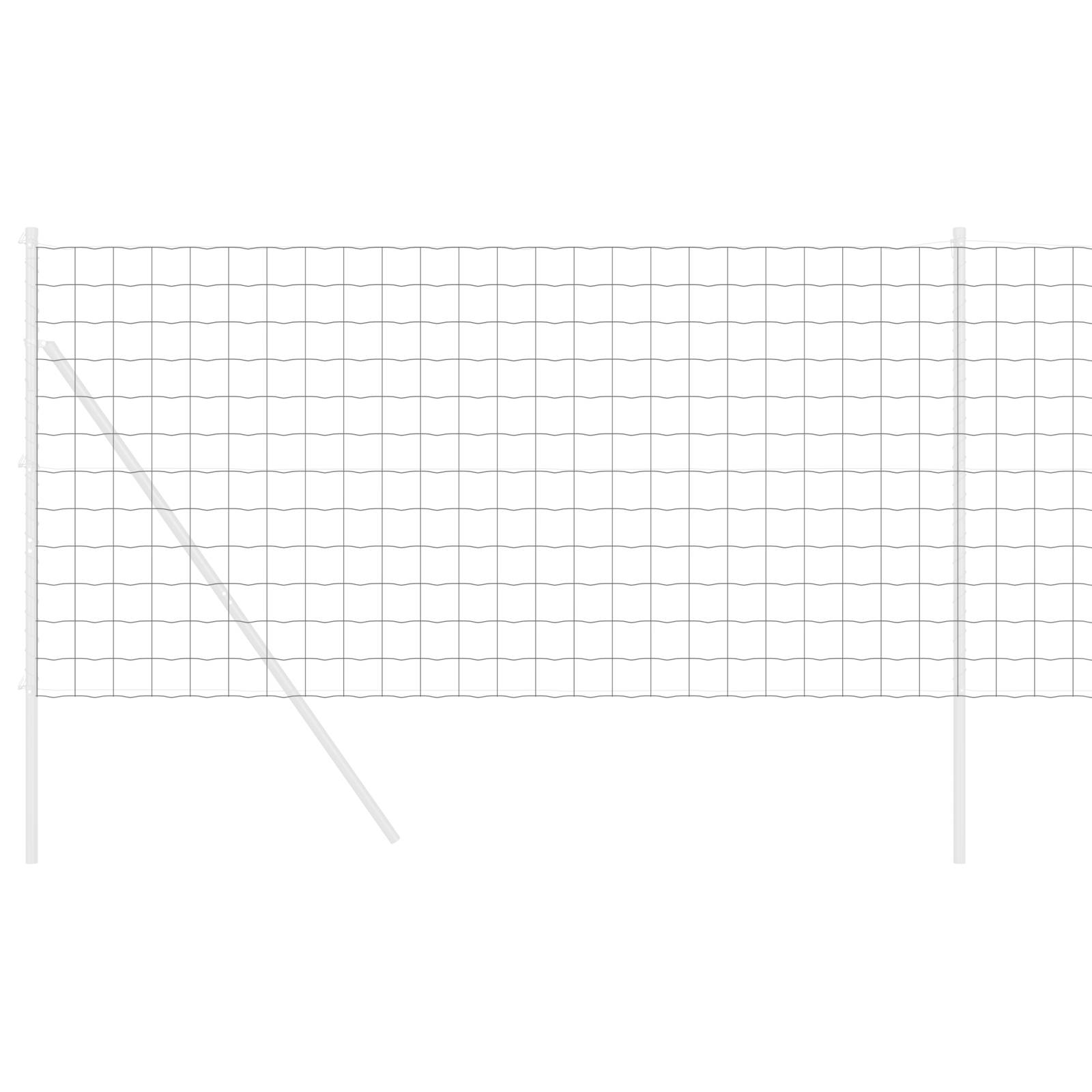 vidaXL Sechskantzaun 1.4x25 m Feuerverzinkter Stahl