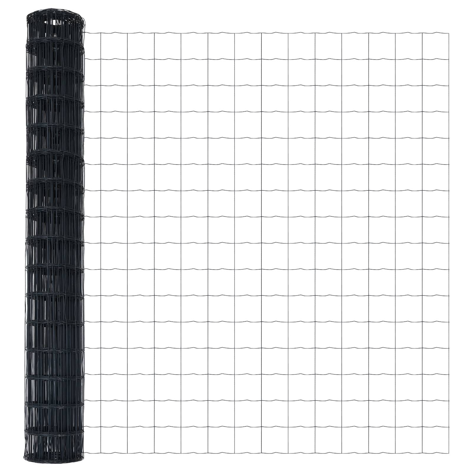 vidaXL Eurozaun Grau 1,6x10 m Stahl