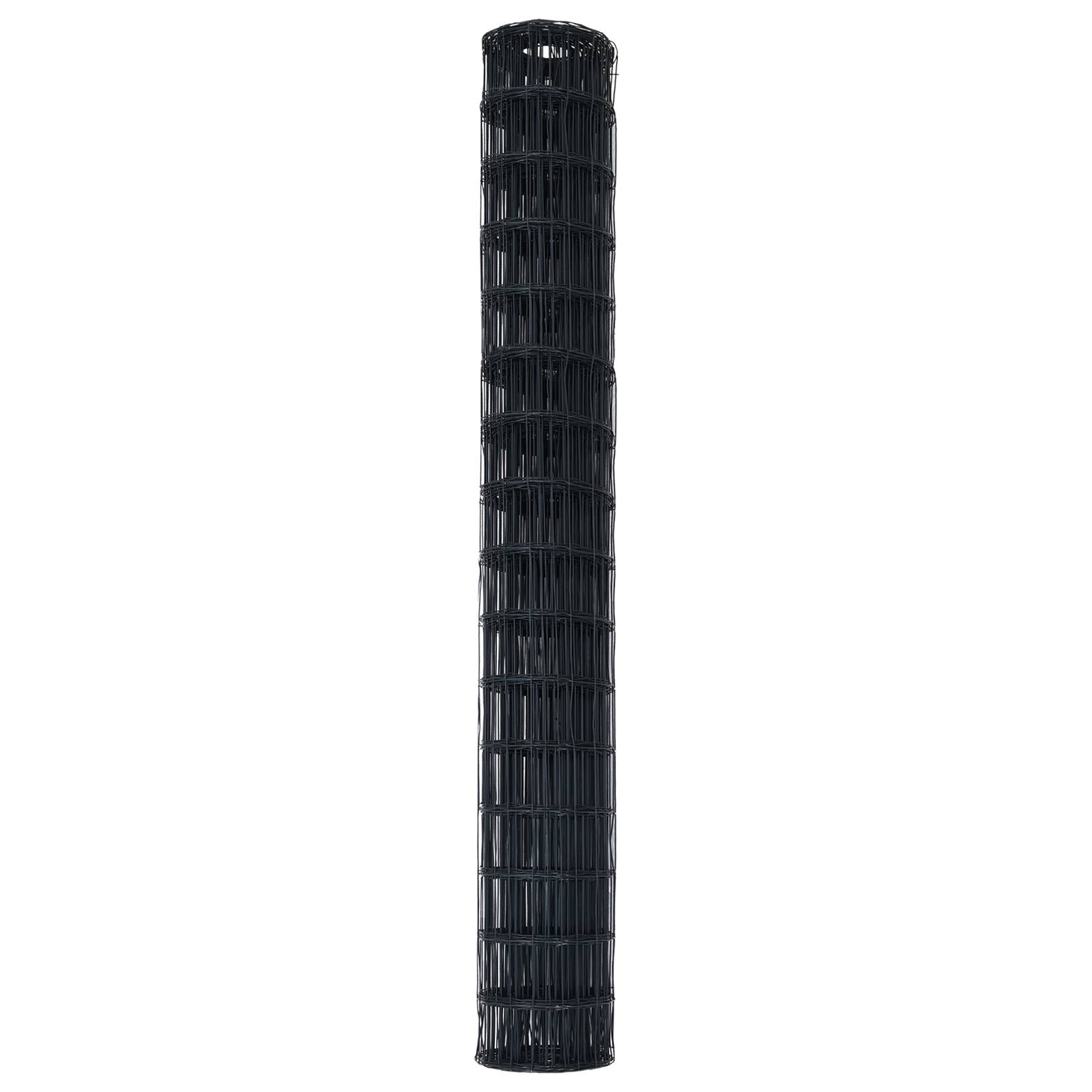 vidaXL Eurozaun Grau 1,6x10 m Stahl