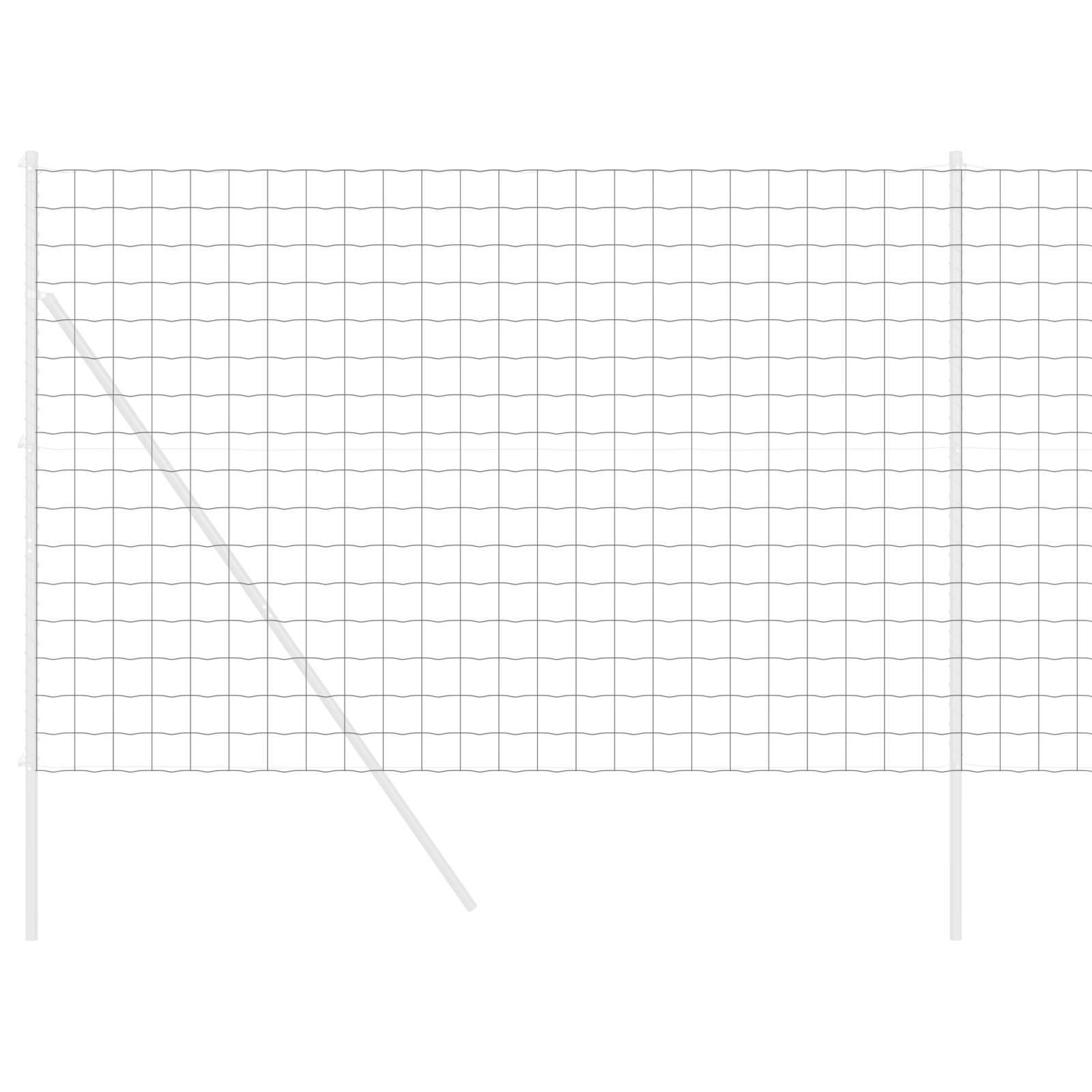 vidaXL Eurozaun Grau 1,6x10 m Stahl