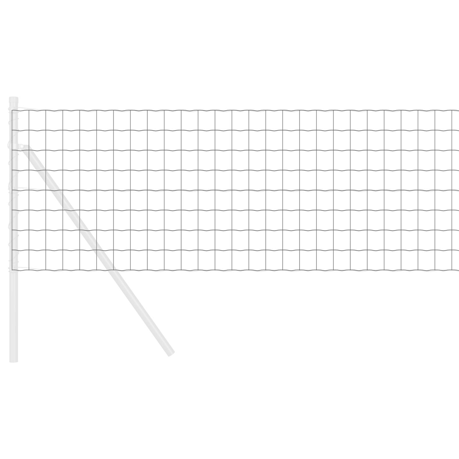 vidaXL Euro-Zaun Grau 0.6x50 m Stahl