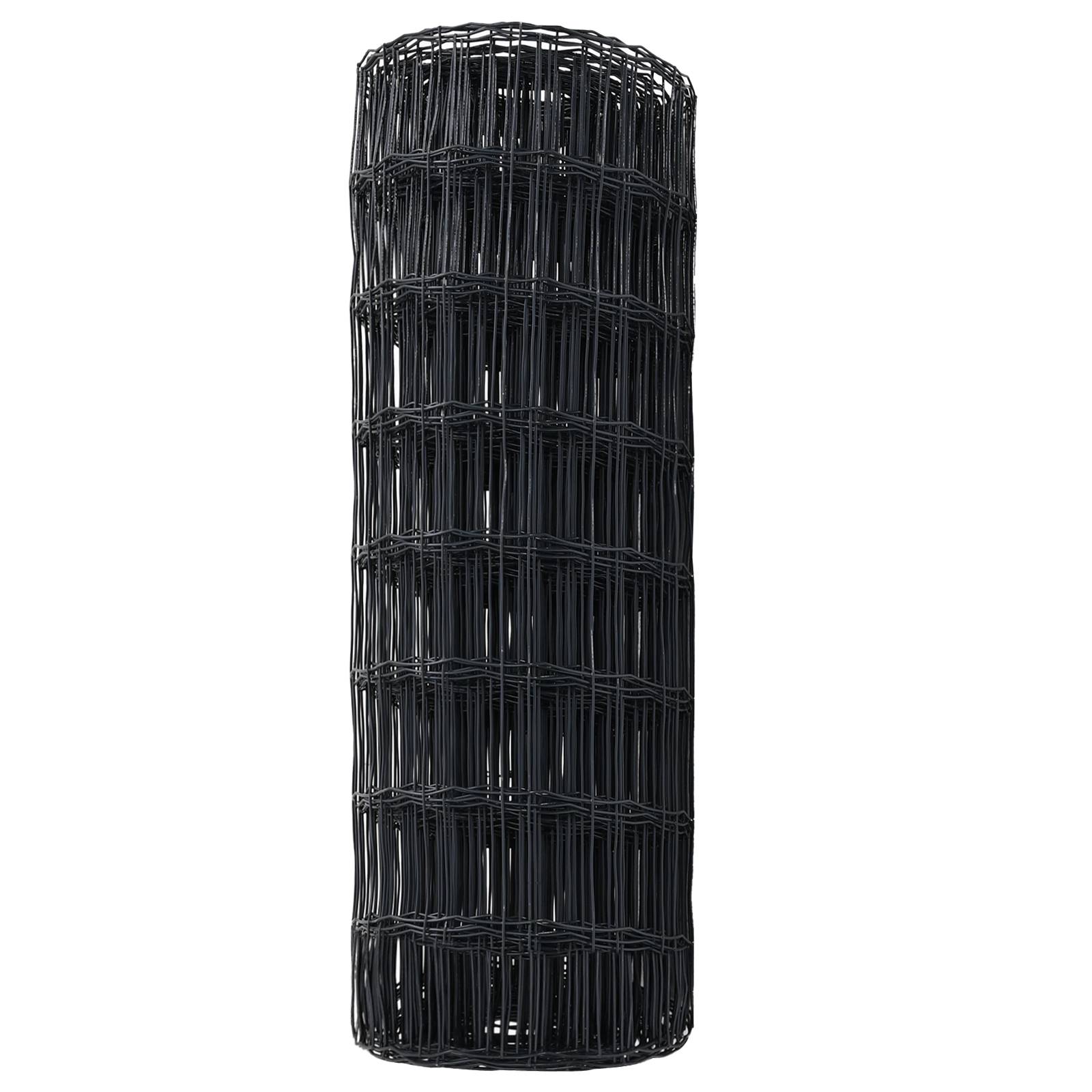 vidaXL Euro-Zaun Grau 0.6x50 m Stahl