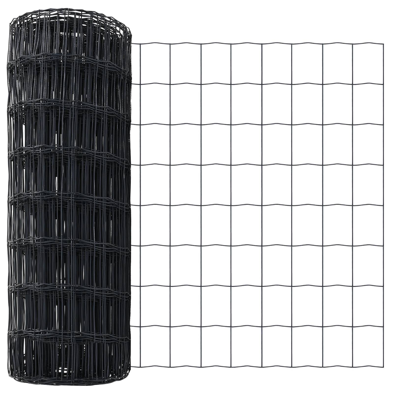 vidaXL Eurozaun Grau 0,6x25 m Stahl