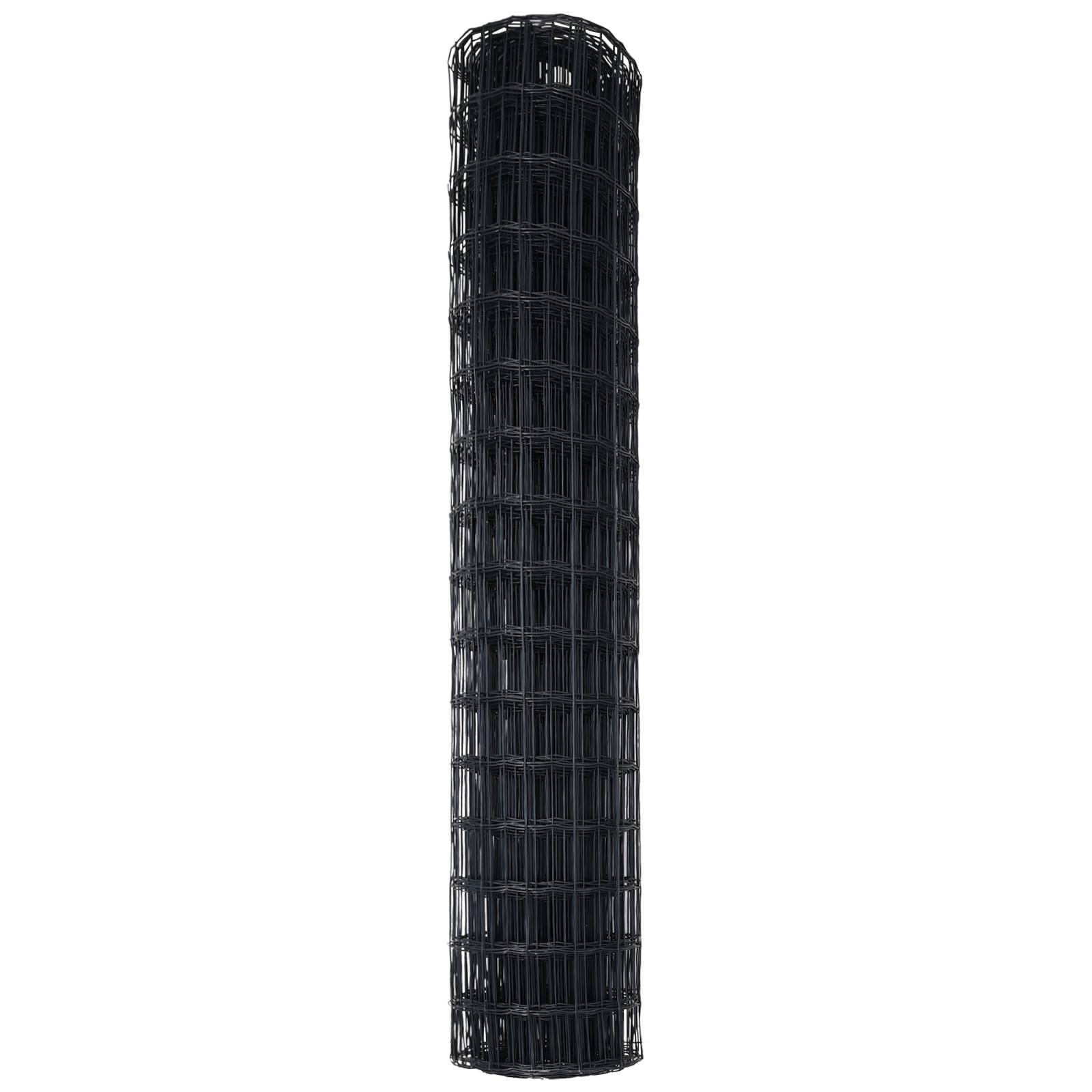 vidaXL Grauer Euro-Zaun 1,4 x 10 m Stahl