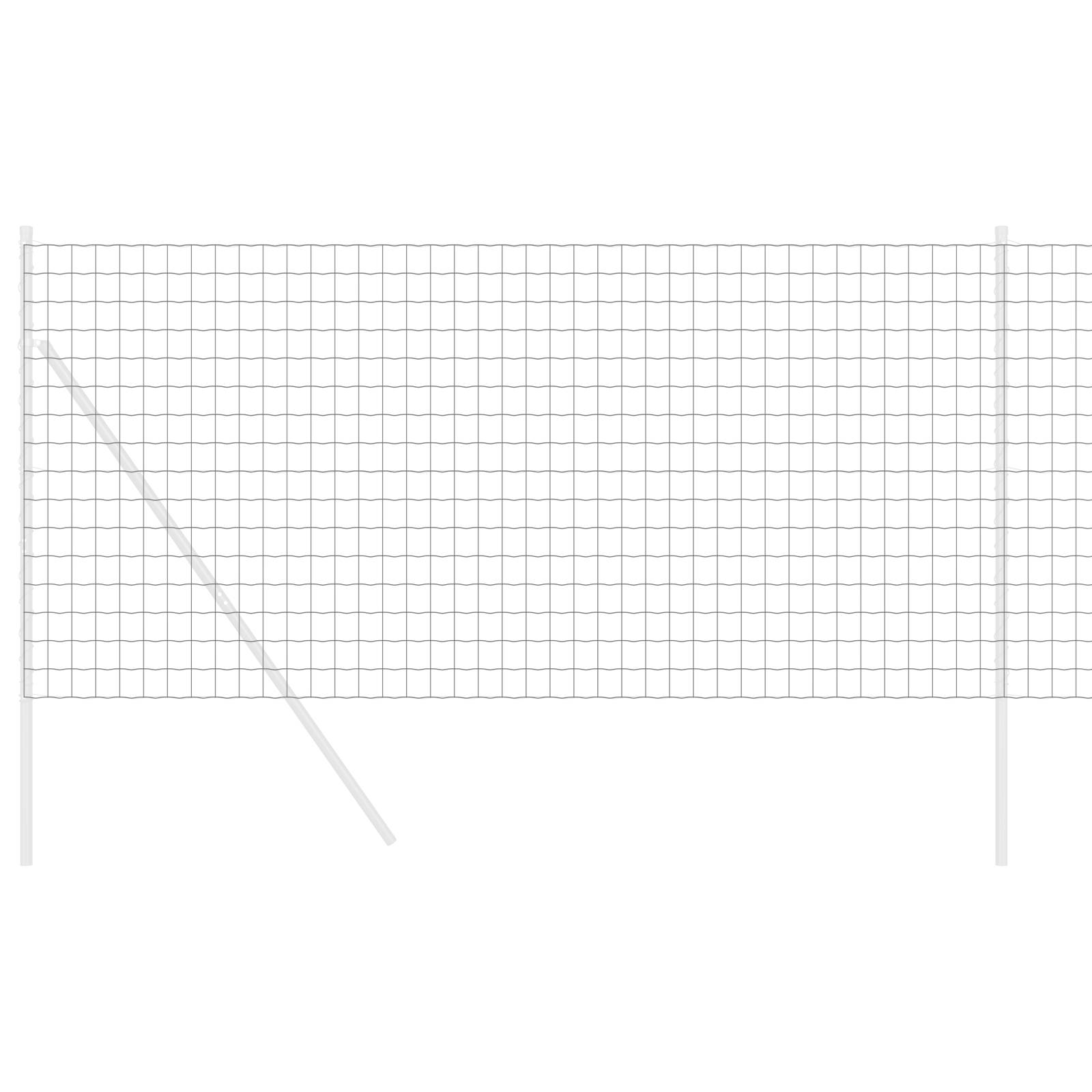 vidaXL Grauer Euro-Zaun 1,4 x 10 m Stahl