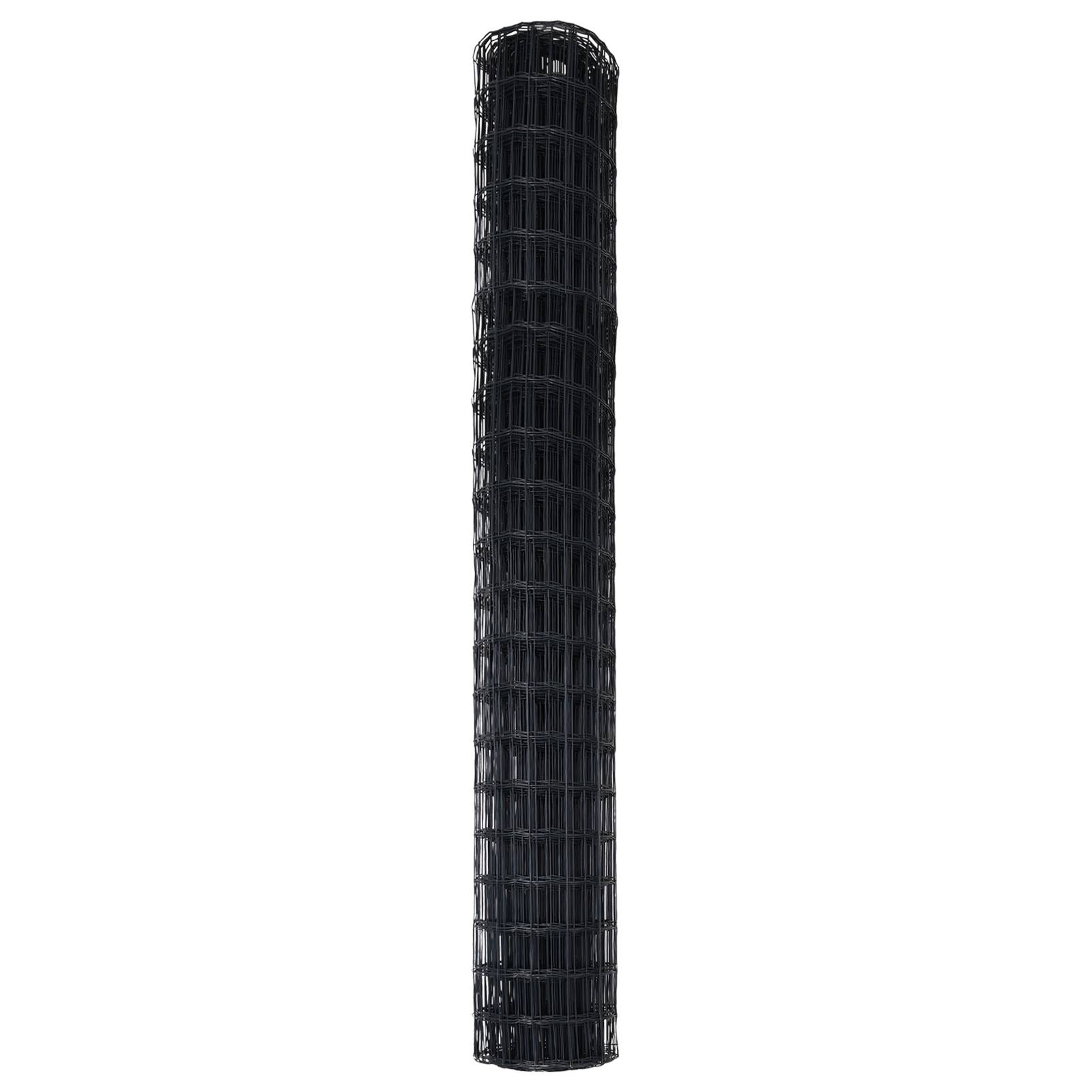 vidaXL Euro-Zaun Grau 1,6x10 m Stahl