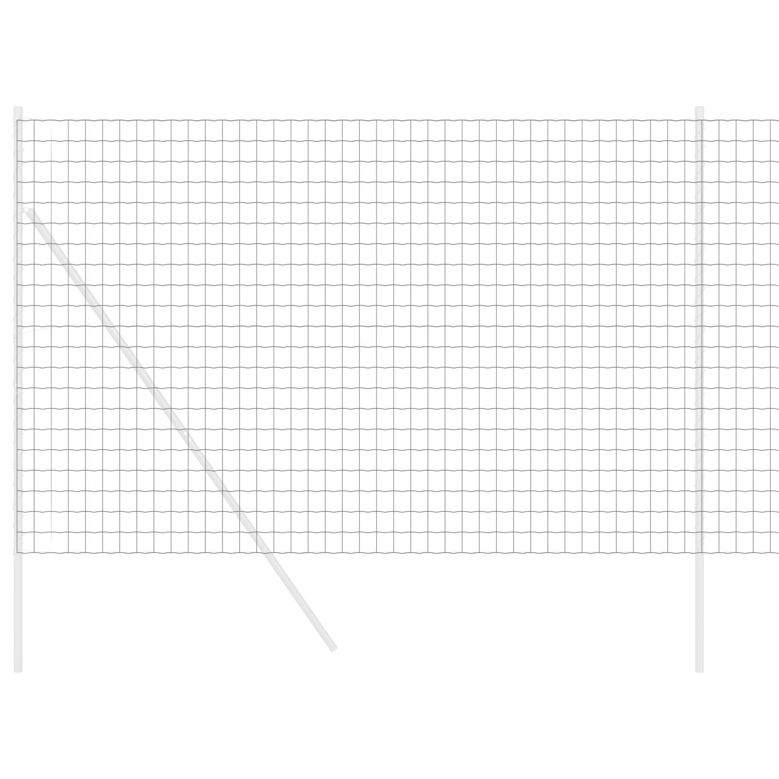 vidaXL Euro-Zaun Grau 1,6x10 m Stahl