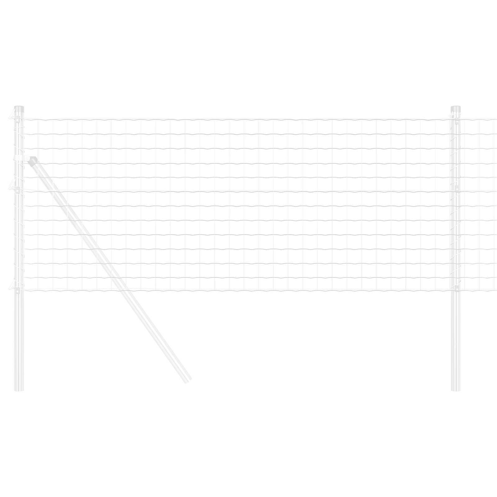 vidaXL Eurozaun 0.8x10 m feuerverzinkter Stahl