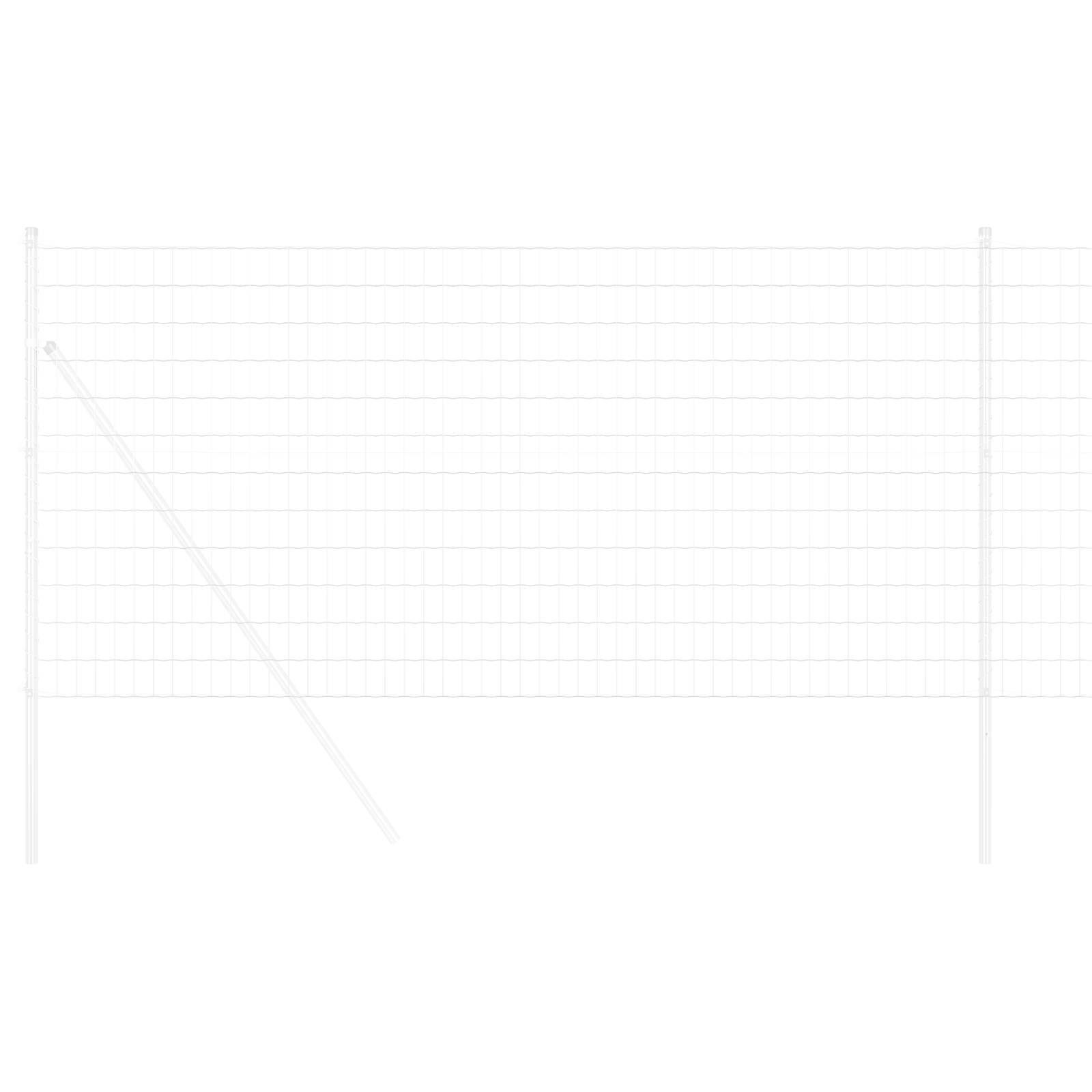 vidaXL Euro-Zaun 1,2x25 m Verzinkter Stahl