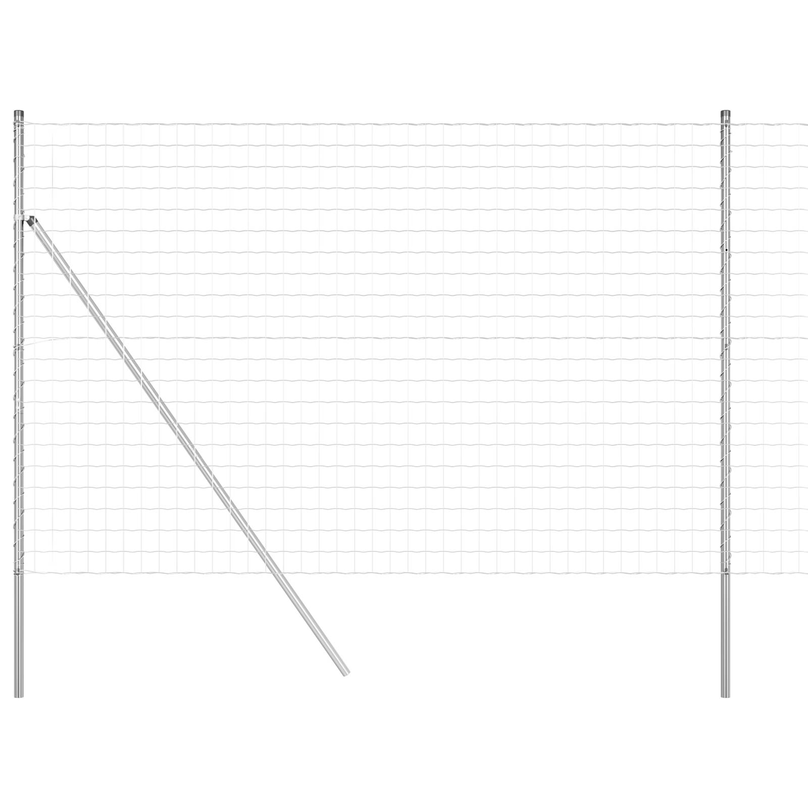 vidaXL Eurozaun 1,5x10 m Feuerverzinkter Stahl