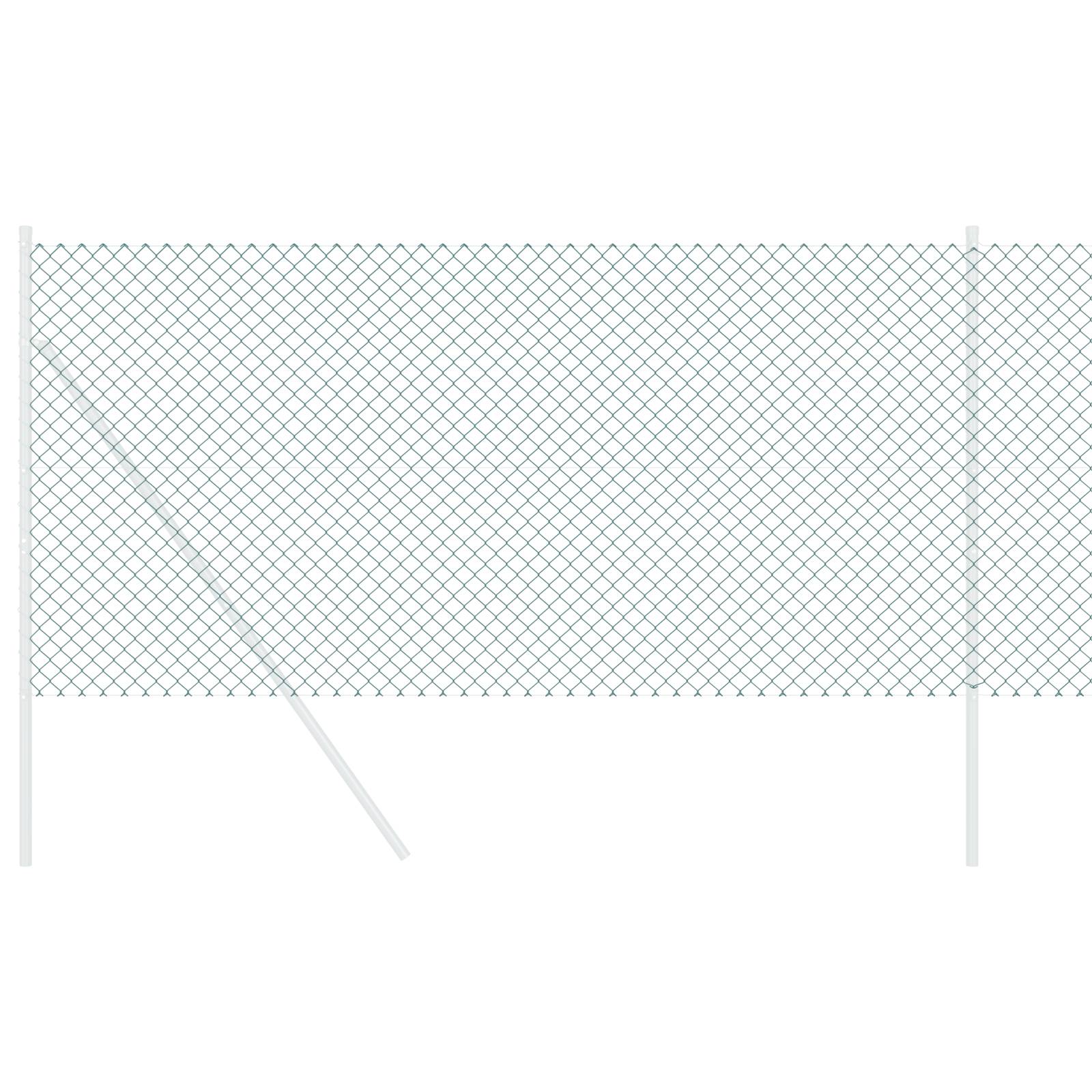 vidaXL Maschendrahtzaun Grün 0.6x10 m Stahl