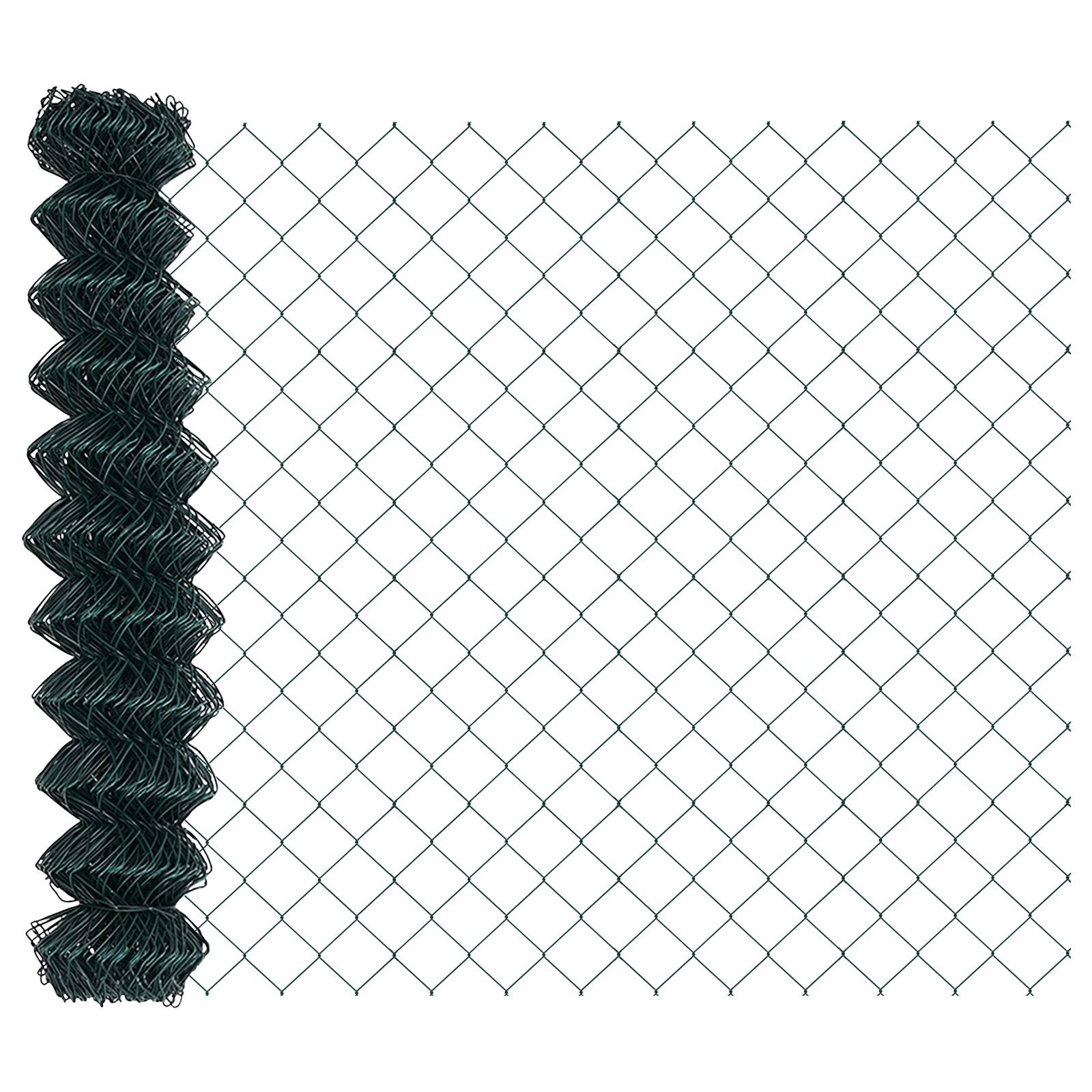 vidaXL Kettenzaun Grün 1x10 m Stahl
