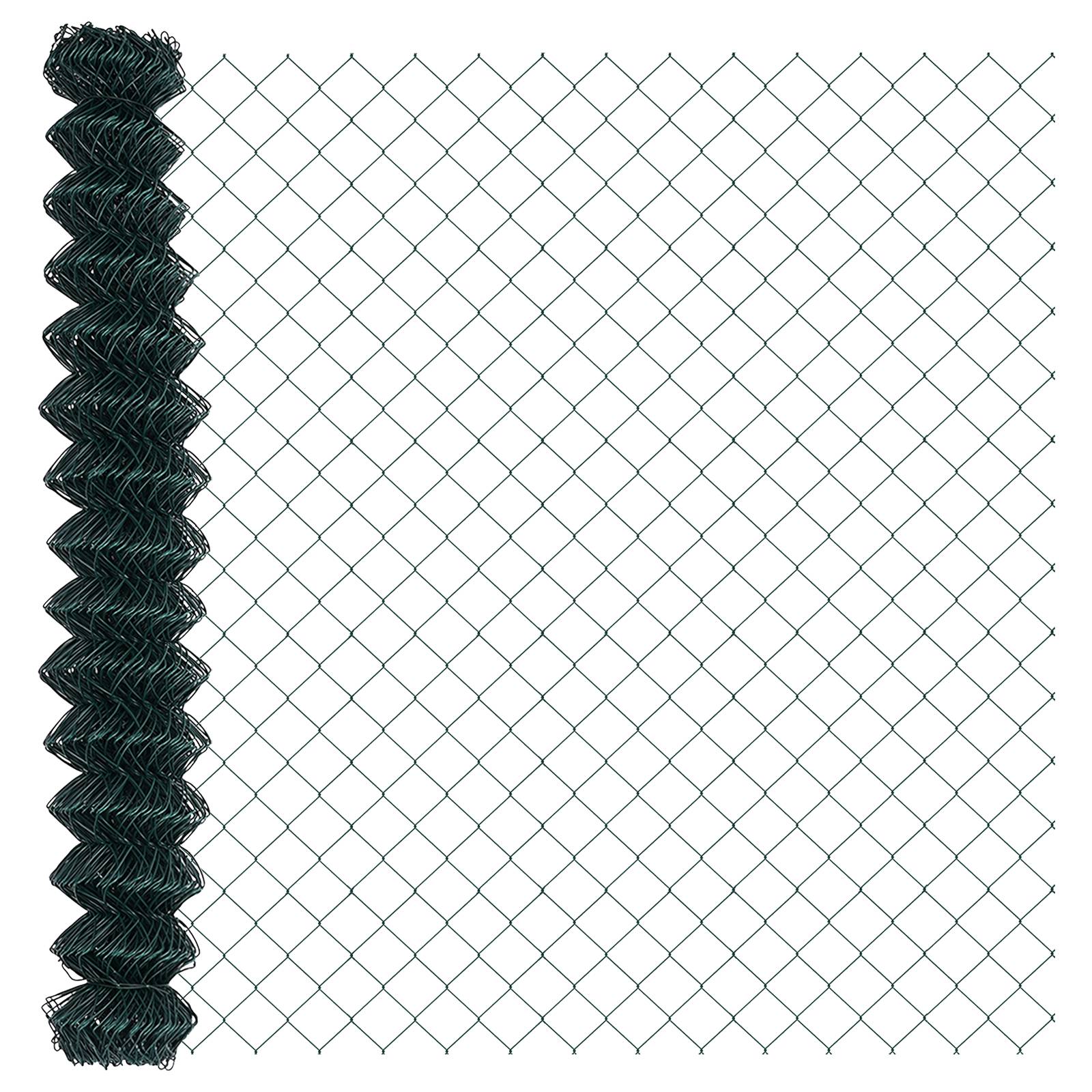 vidaXL Kettenzaun Grün 1,5x10 m Stahl