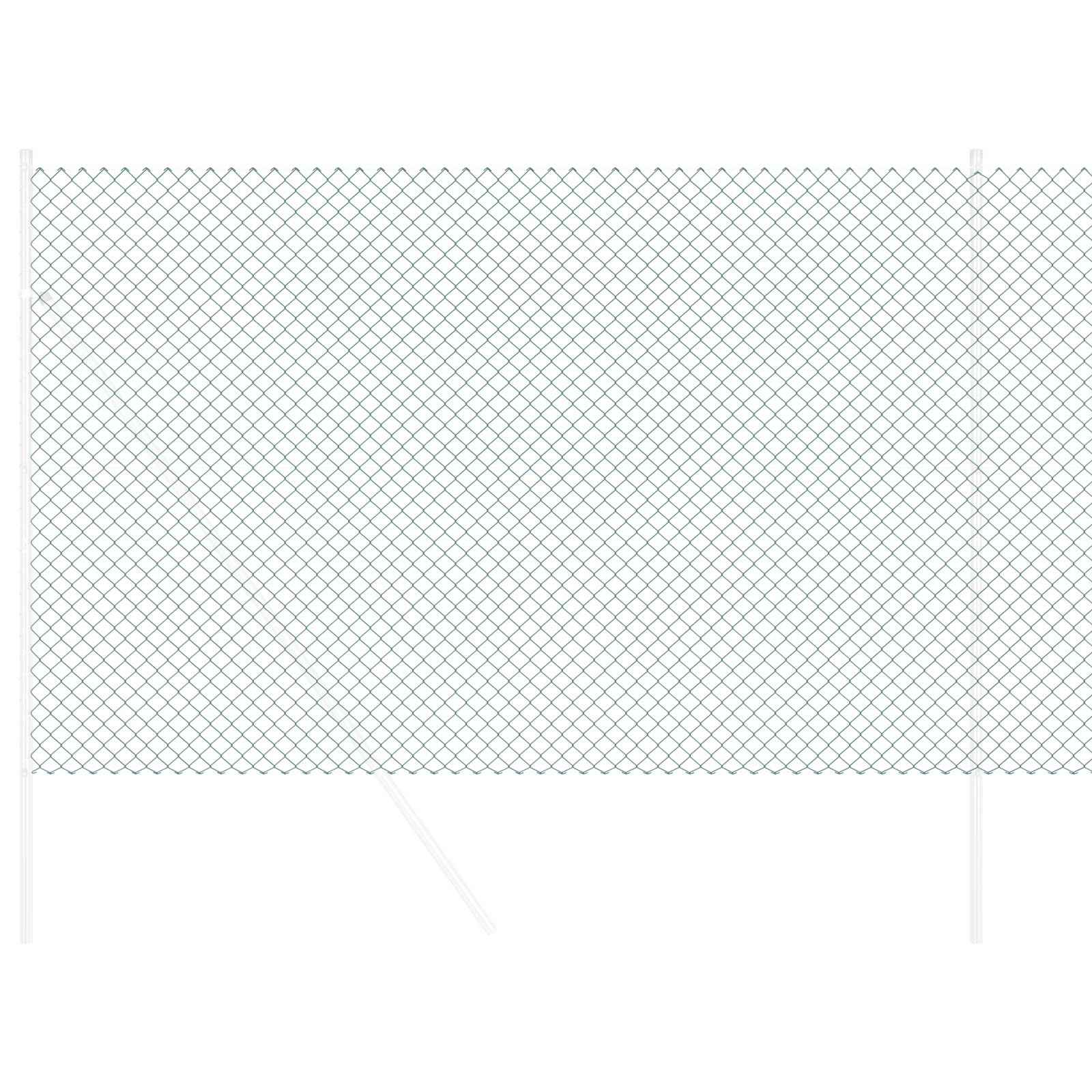 vidaXL Kettenzaun Grün 1,5x10 m Stahl