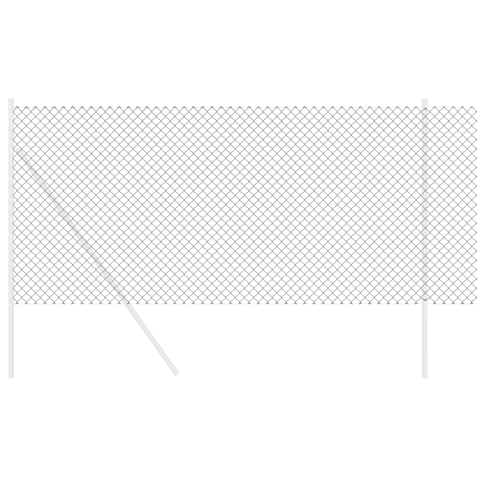 vidaXL Kettenzaun Grau 1.2x25 m Stahl