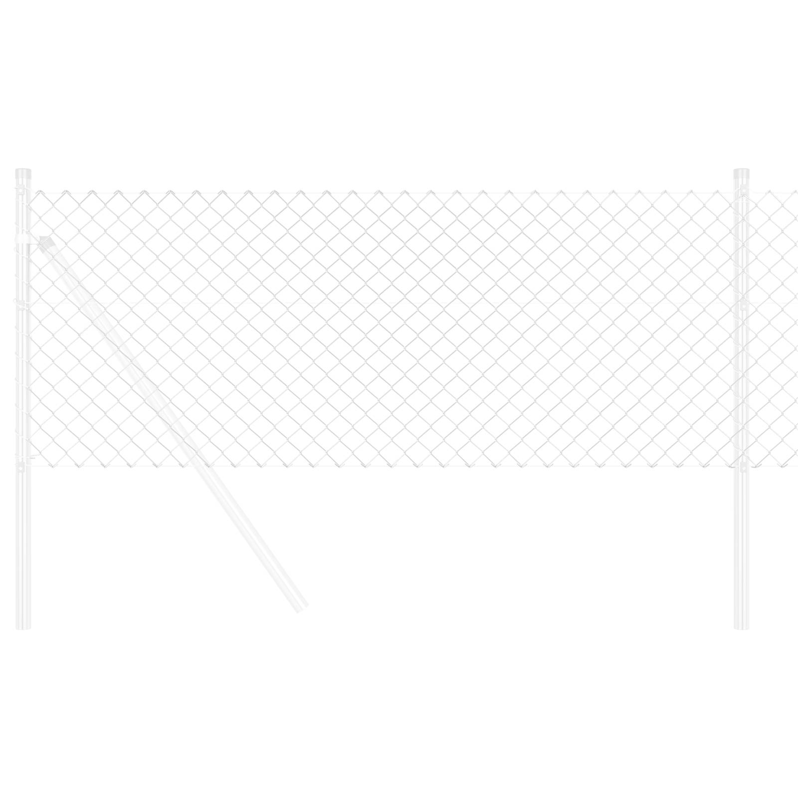 vidaXL Kettengliedzaun 0.8x25 m Feuerverzinkter Stahl