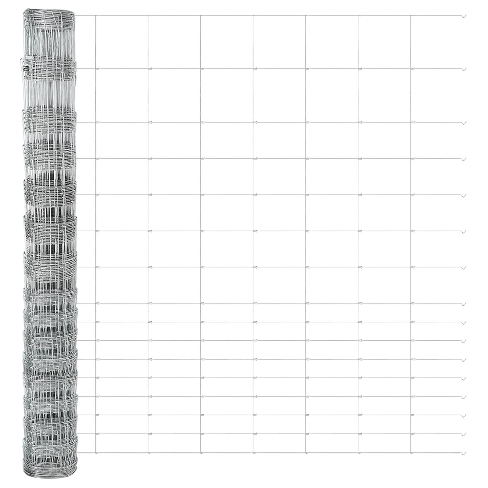 vidaXL Feldzaun 1.2x10 m Feuerverzinkter Stahl