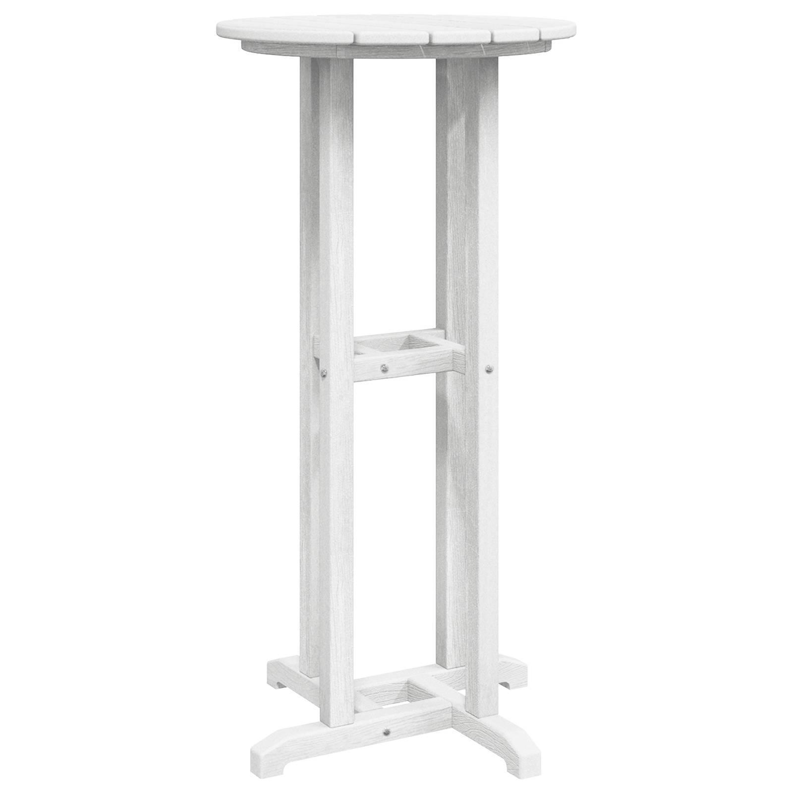 vidaXL Bar Tisch Weiß 55x55x107 cm HDPE