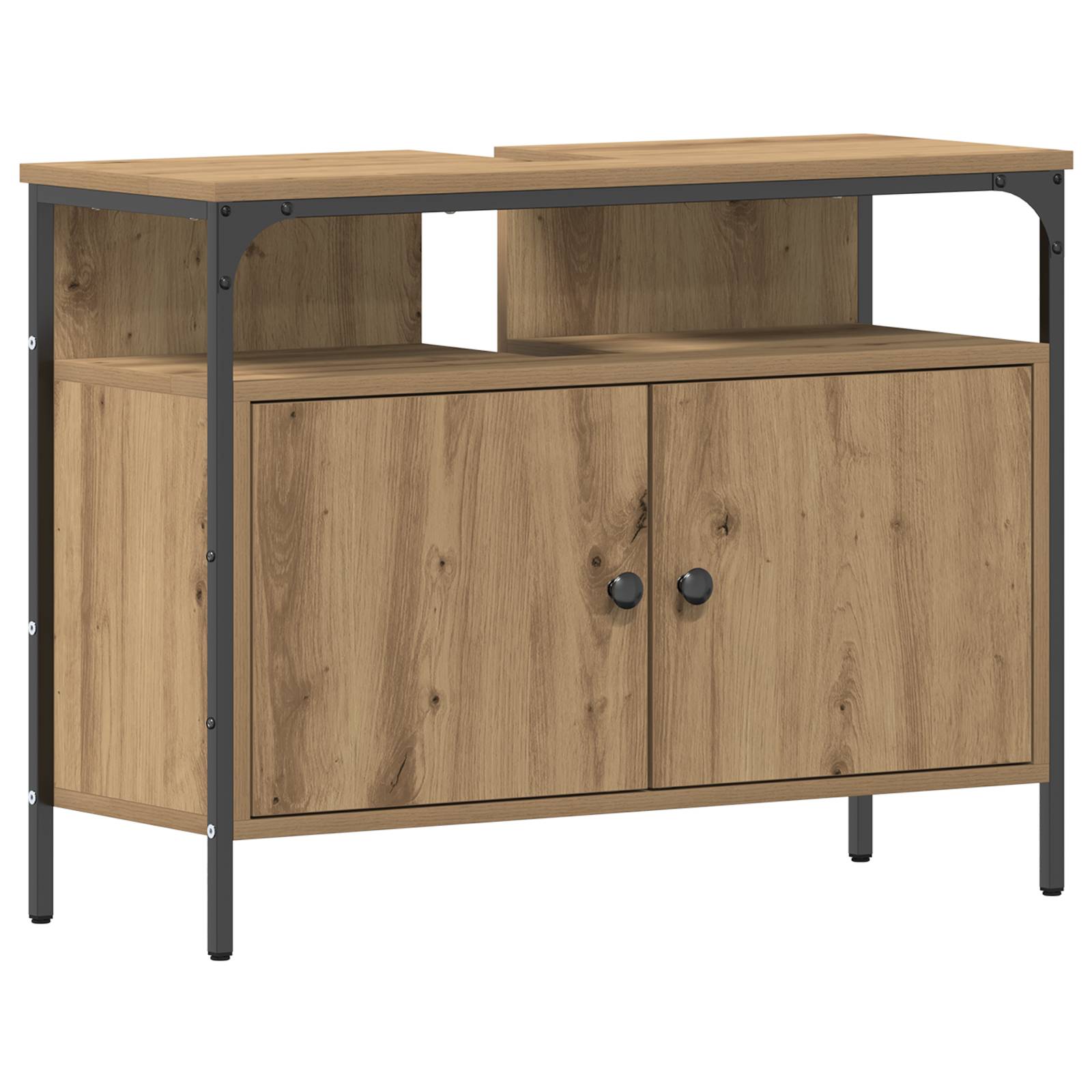 vidaXL Waschbeckenunterschrank Artisan Eiche 80x30x60 cm Holzwerkstoff