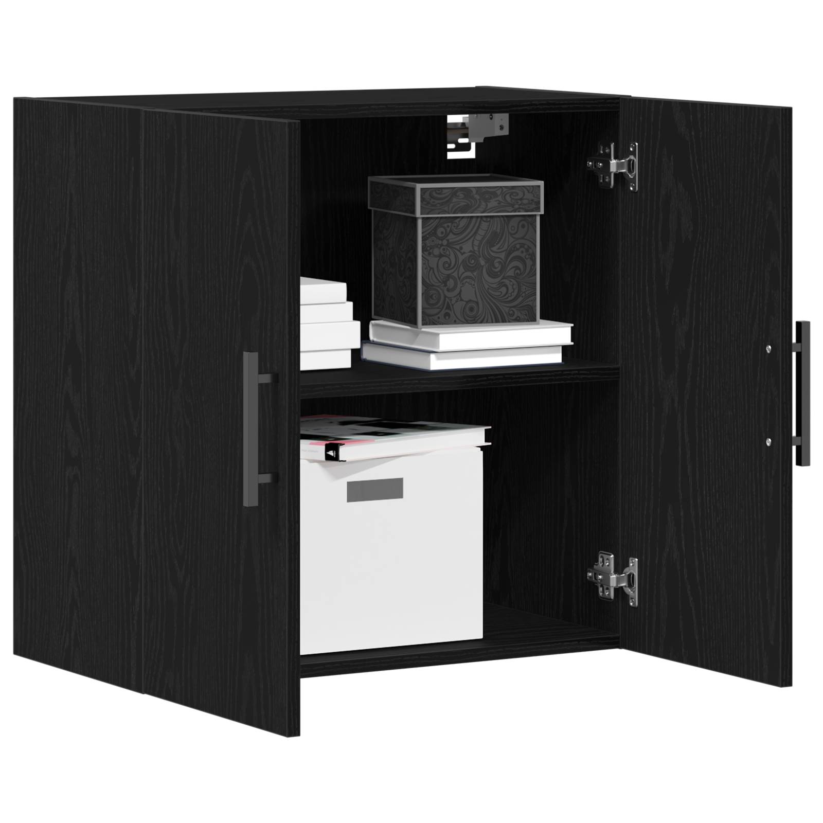vidaXL Wandschrank Schwarz Eiche 60x31x60 cm Holzwerkstoff