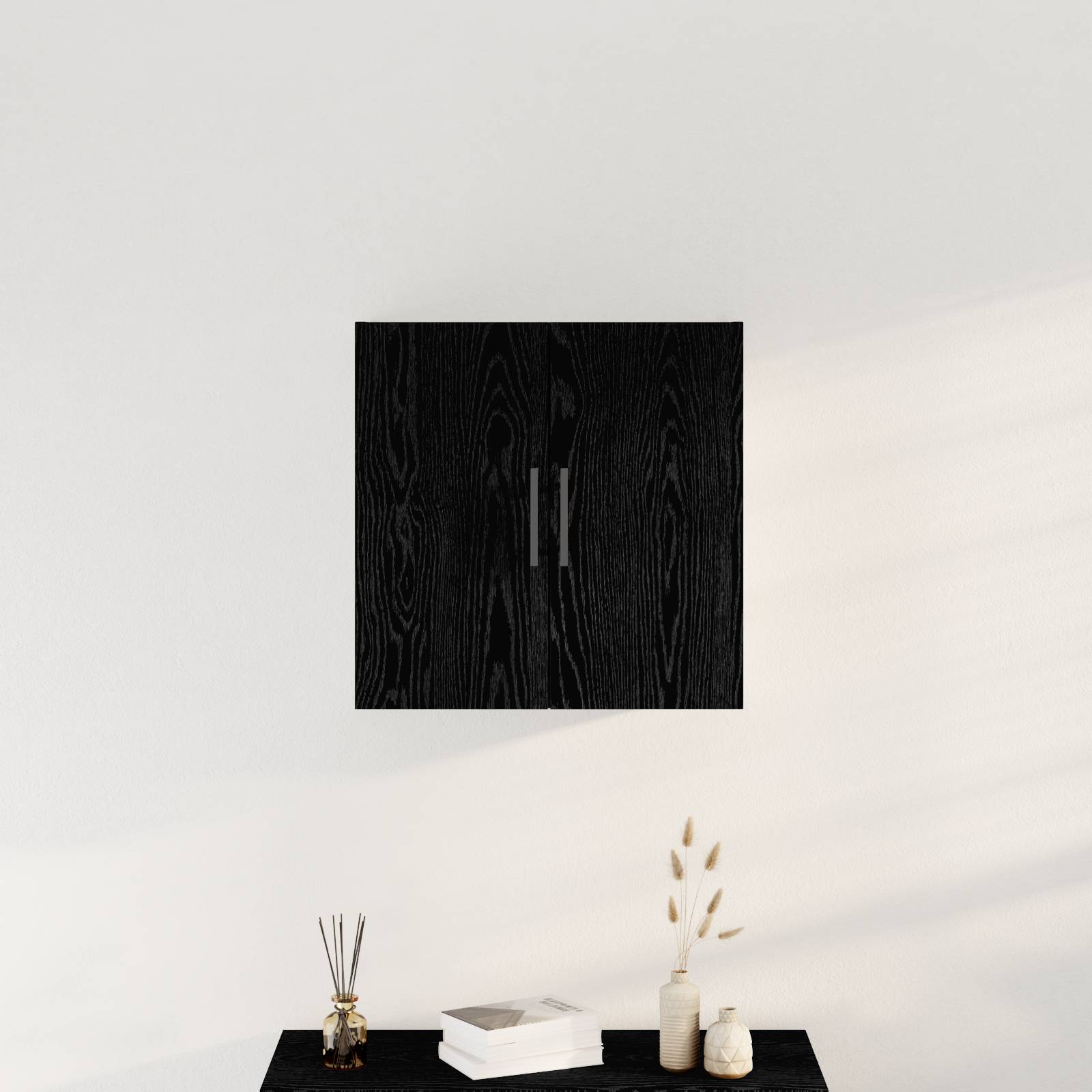 vidaXL Wandschrank Schwarz Eiche 60x31x60 cm Holzwerkstoff