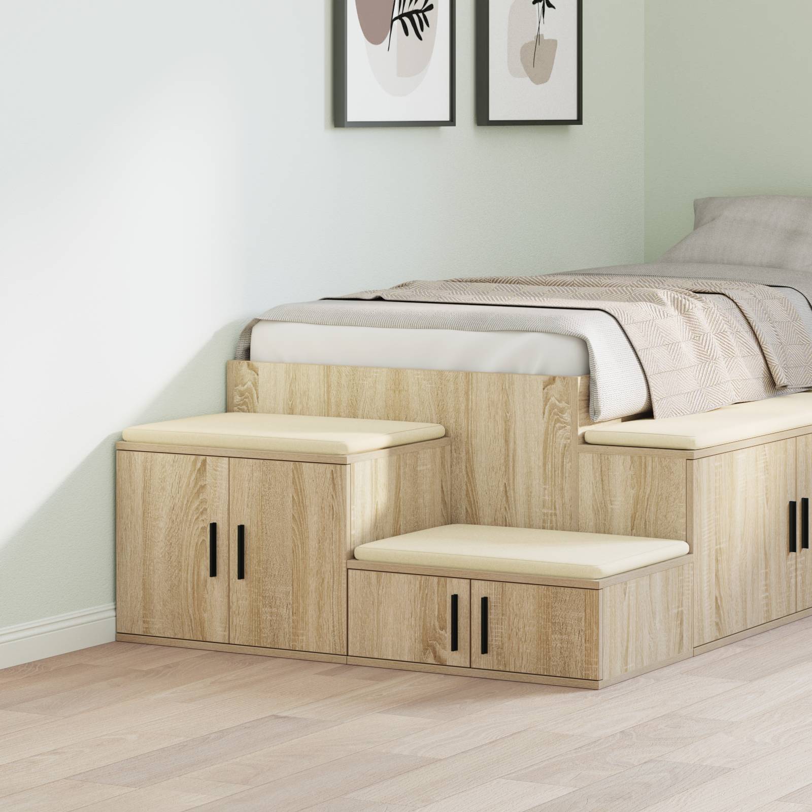 vidaXL Aufbewahrungsschrank Sonoma Eiche 108x41x40 cm Aus Holzwerkstoff