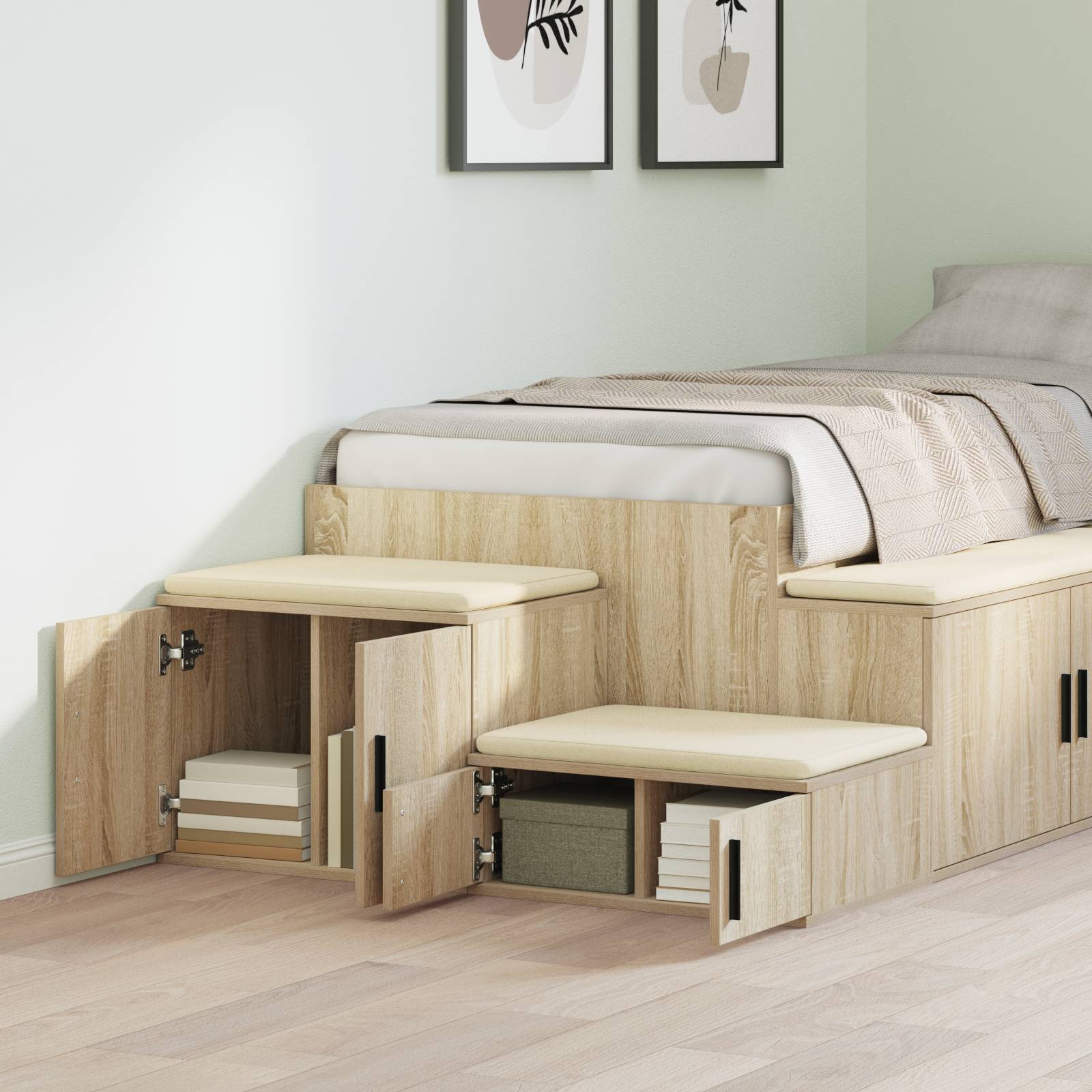 vidaXL Aufbewahrungsschrank Sonoma Eiche 108x41x40 cm Aus Holzwerkstoff