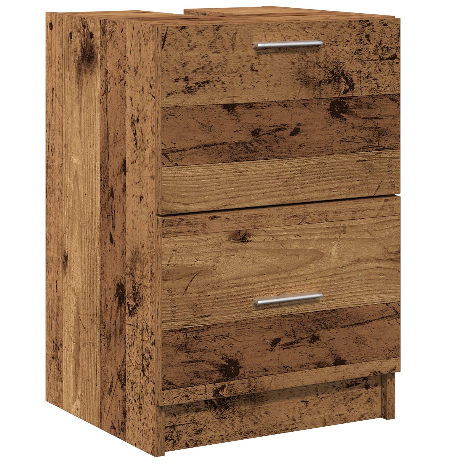 vidaXL Waschbecken Schrank Altholz 40x37x59 cm Schichtstoff