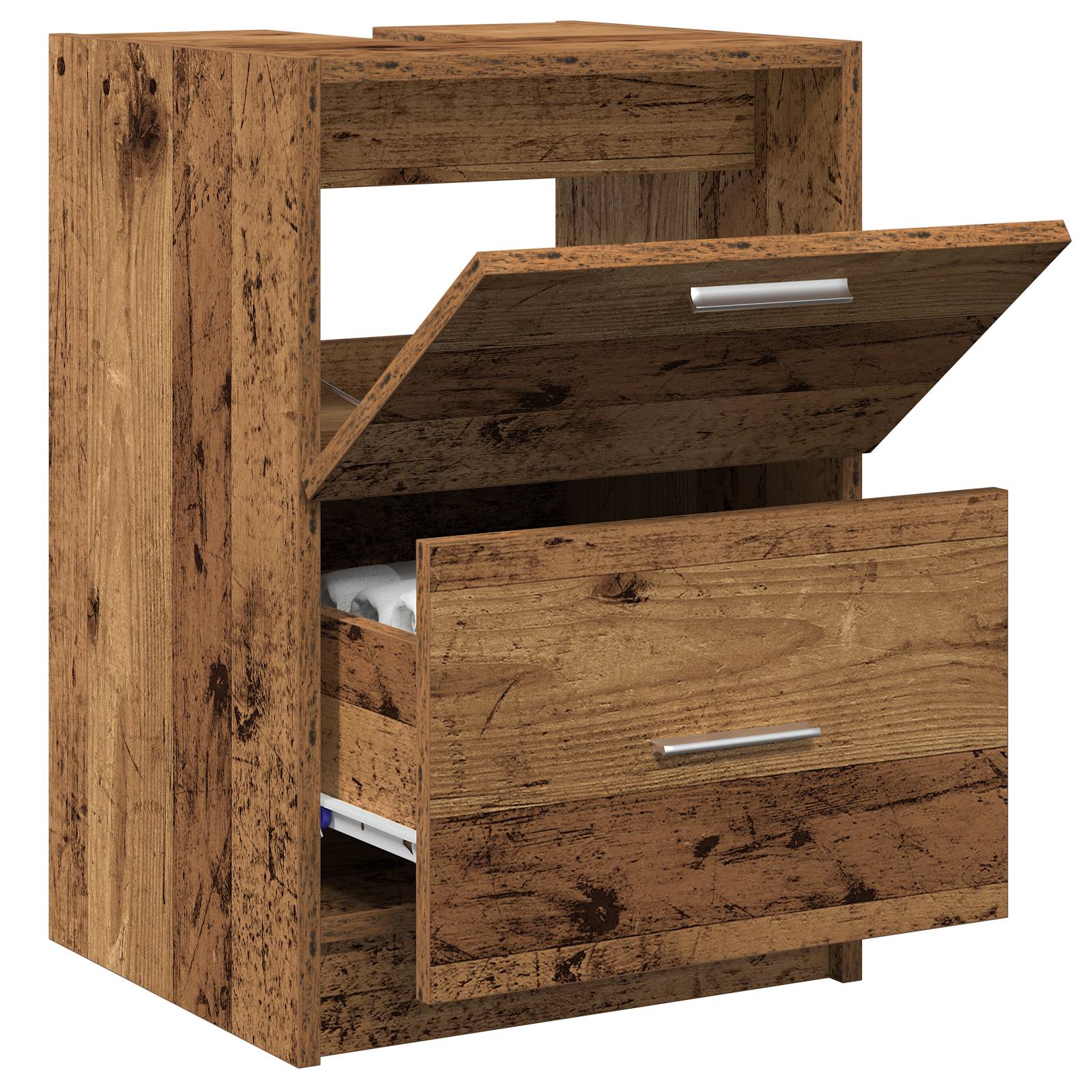 vidaXL Waschbecken Schrank Altholz 40x37x59 cm Schichtstoff