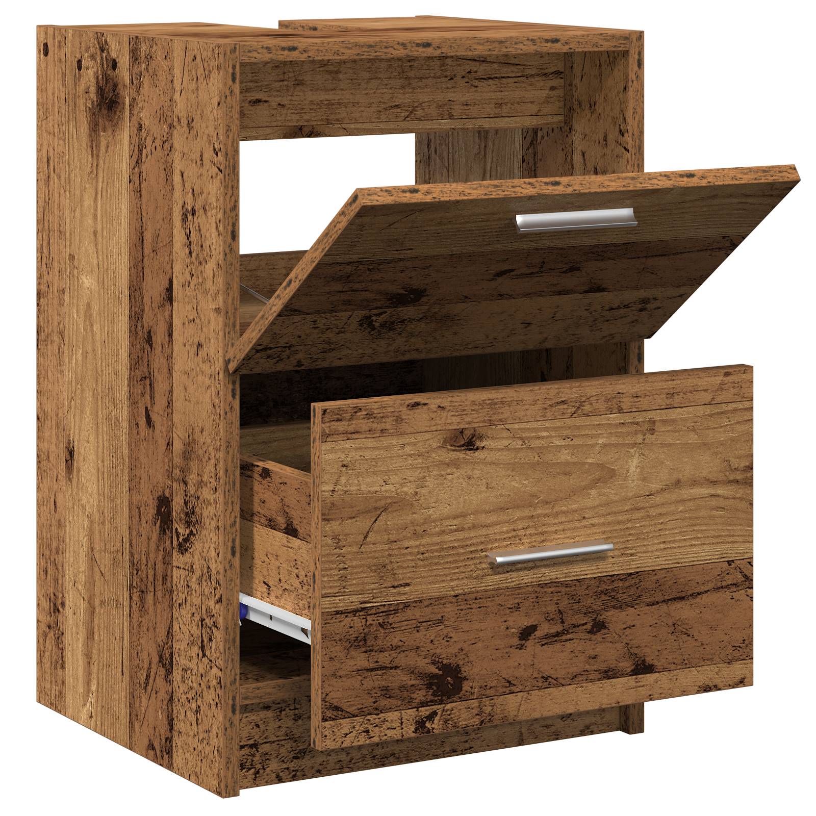 vidaXL Waschbecken Schrank Altholz 40x37x59 cm Schichtstoff
