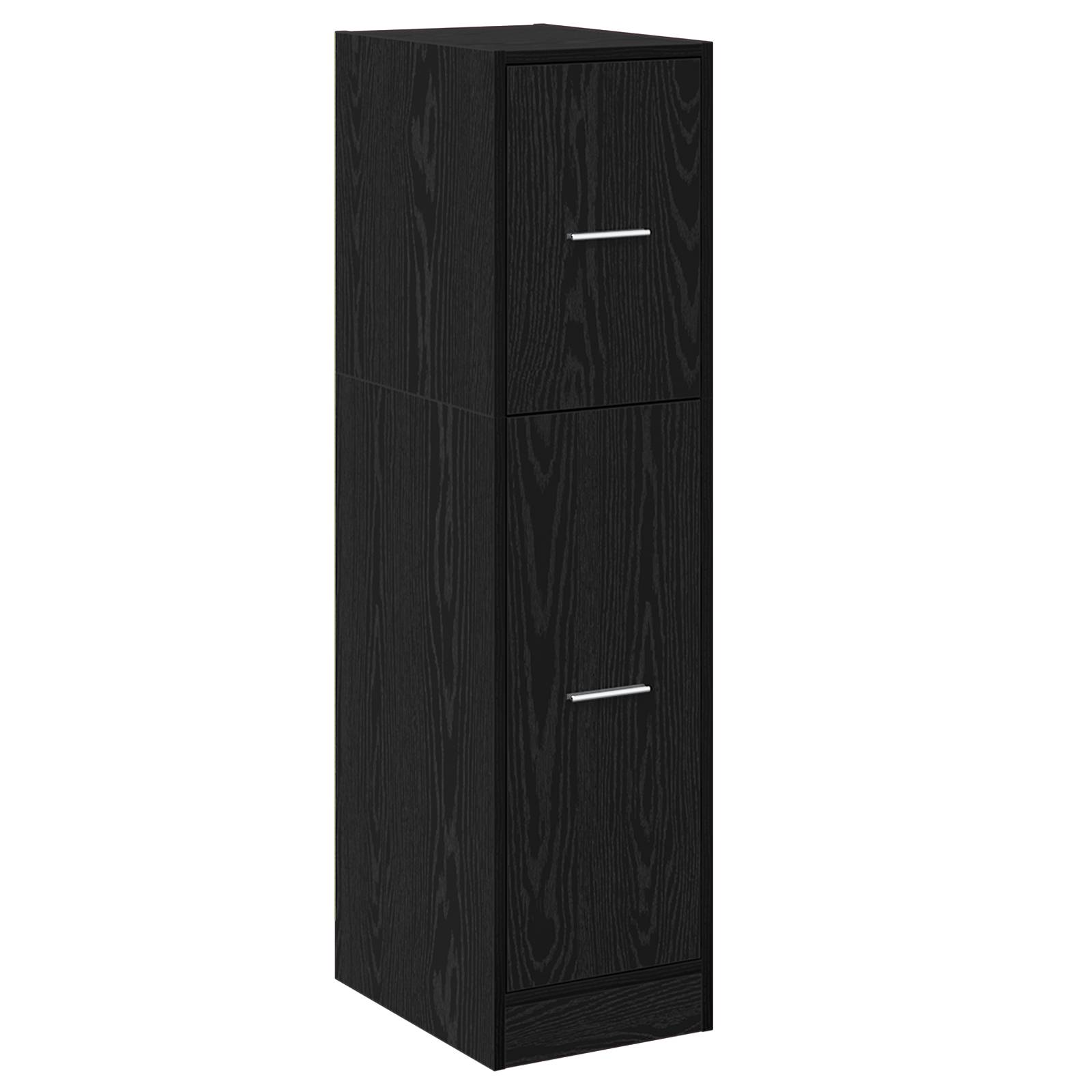 vidaXL Apotheker Schrank Schwarz Eiche 30x41x118 cm Holzwerkstoff