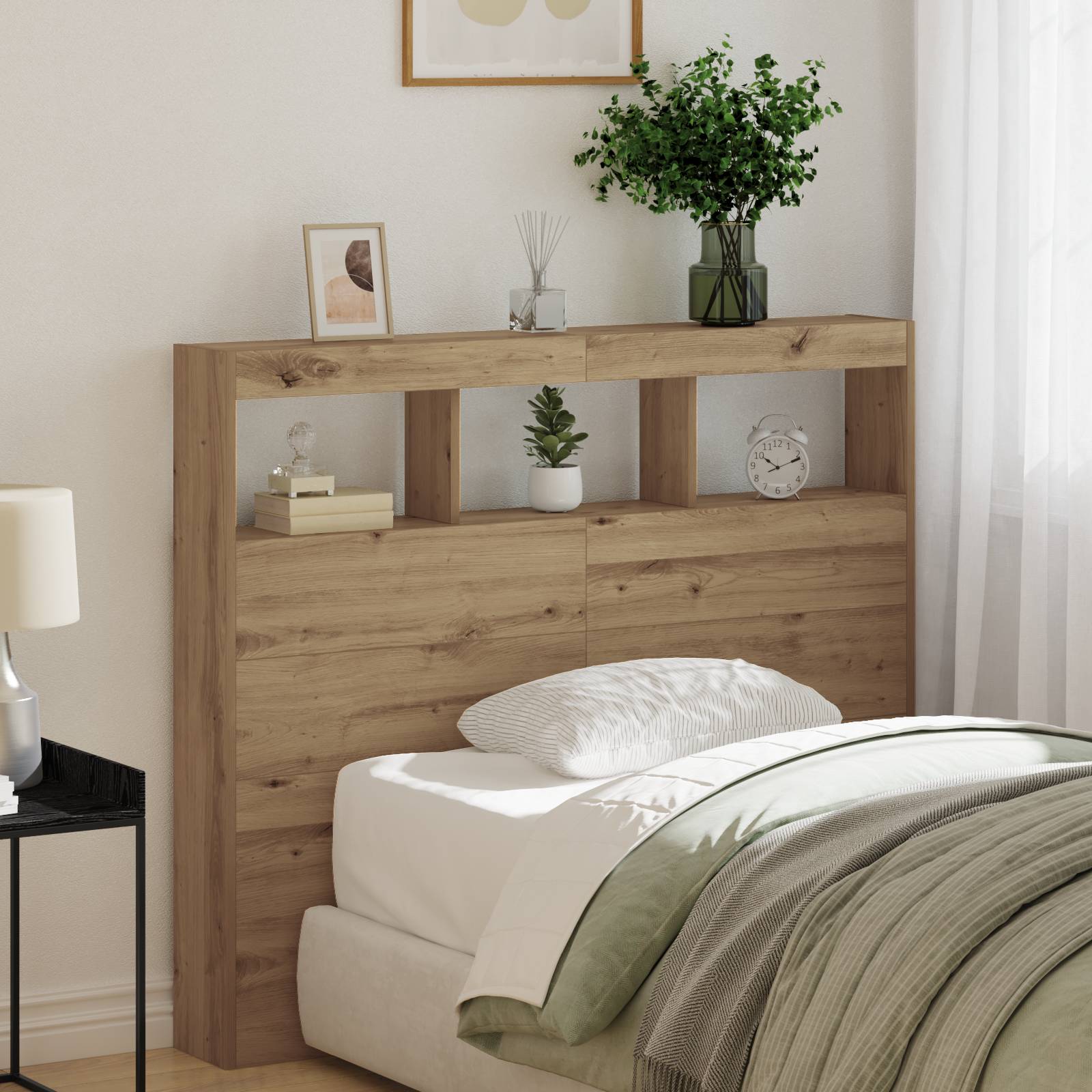 vidaXL Artisan Eichen Kopfteil Artisan Eiche Holzwerkstoff