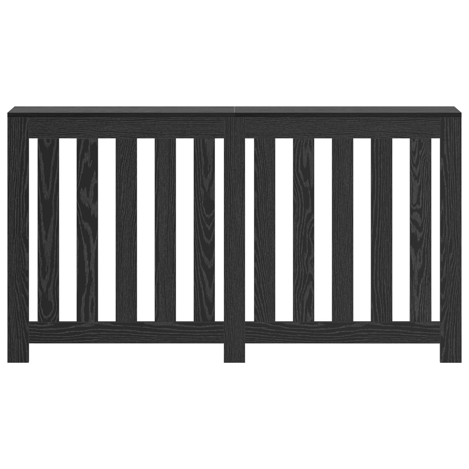 vidaXL Heizkörperabdeckung Schwarze Eiche 149x20x82 cm Engineered Wood