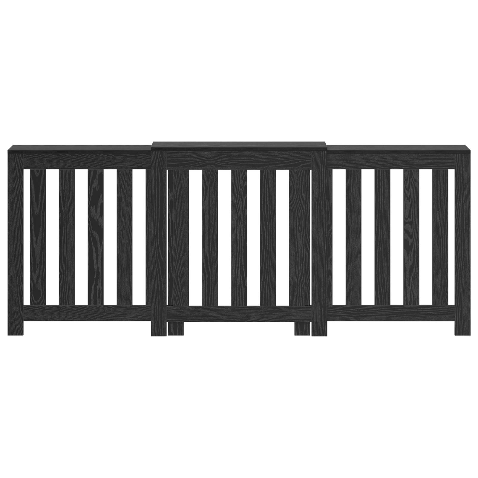 vidaXL Heizkörperabdeckung Schwarz Eiche 205x21.5x83.5 cm Vorgefertigtes Holz