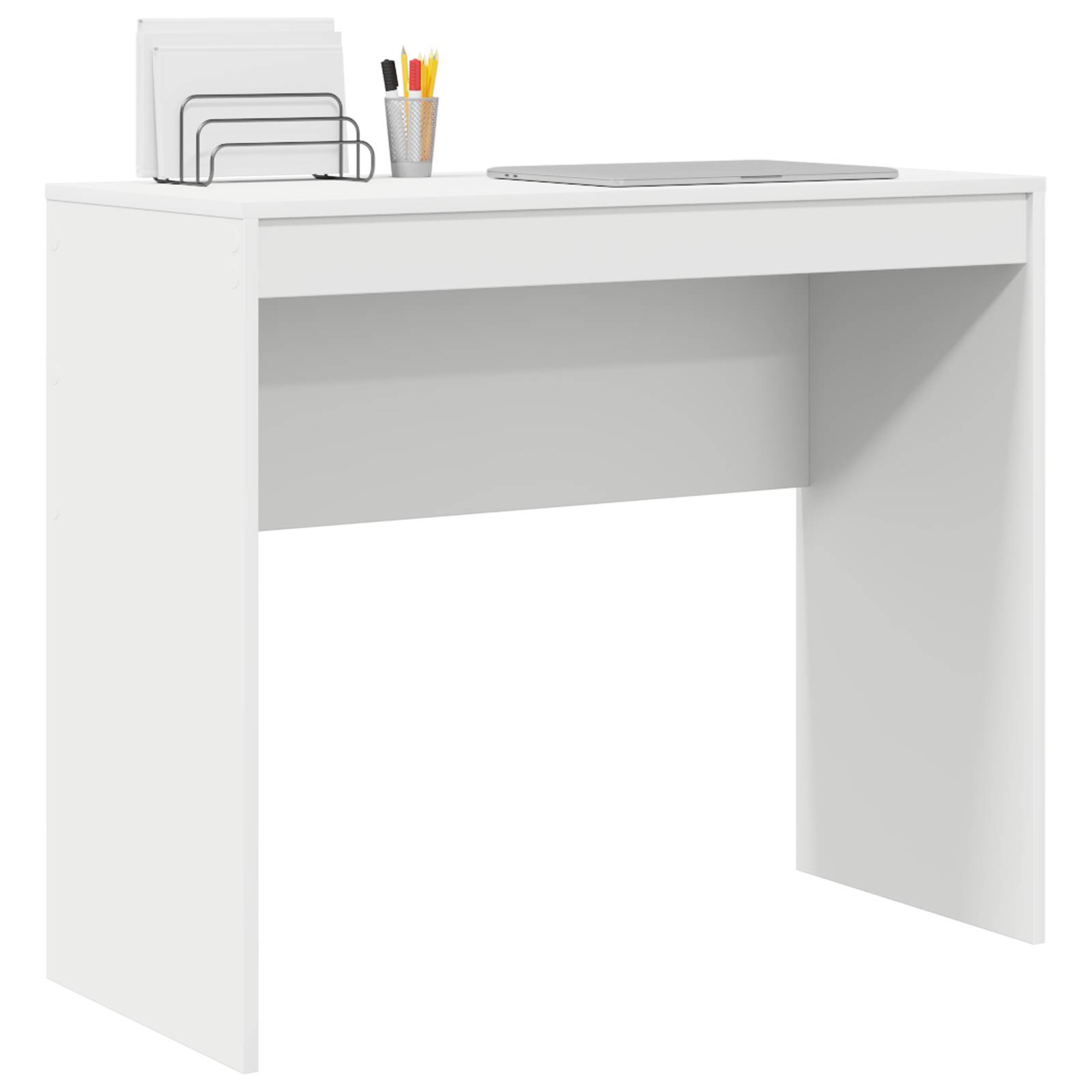 vidaXL Schreibtisch Weiß Holzwerkstoff Mittel Minimalistisch