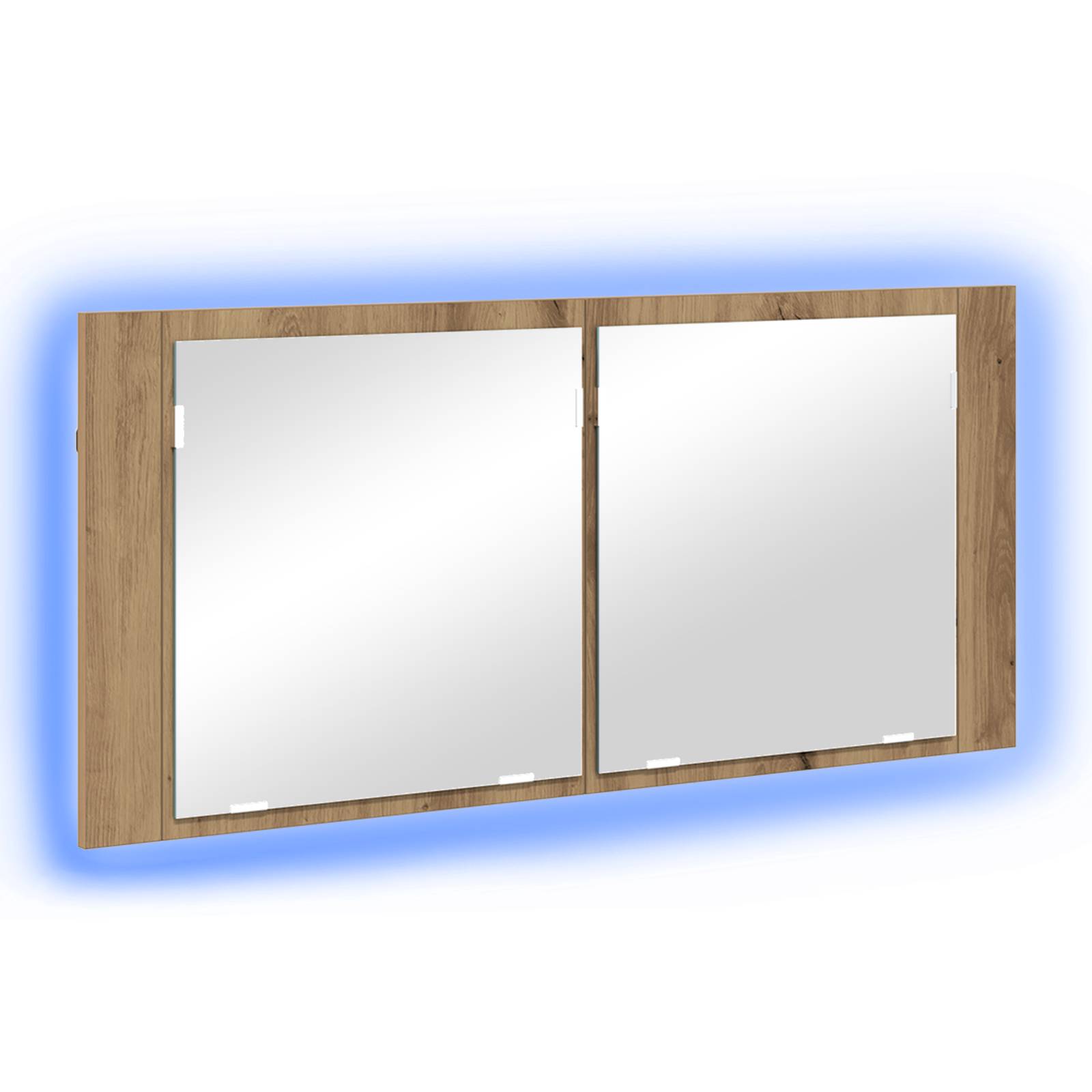 vidaXL LED Spiegelschrank Artisan Oak 100x12x45 cm Holzwerkstoff