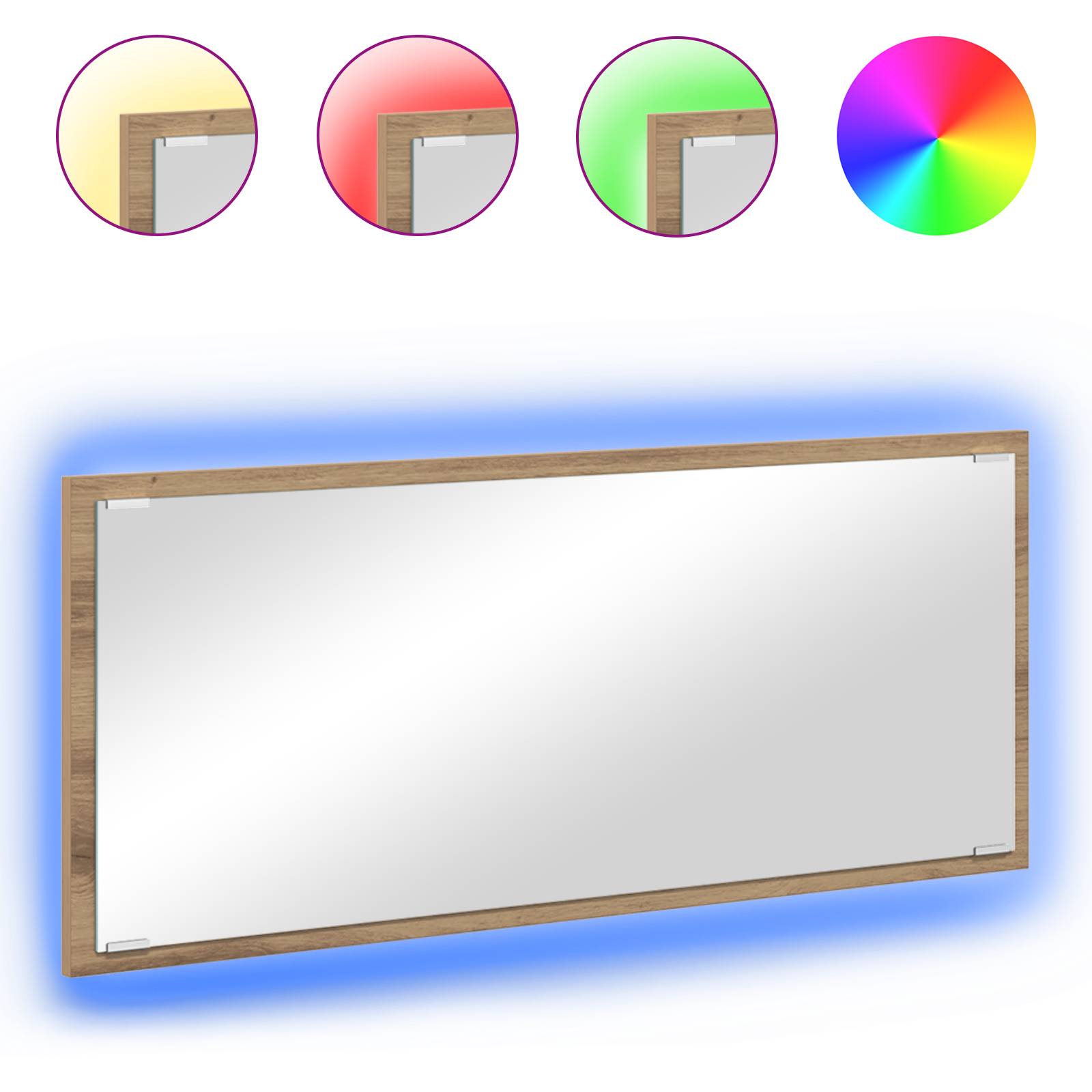 vidaXL Badezimmerspiegel Artisan Eiche Holzwerkstoff, Glas