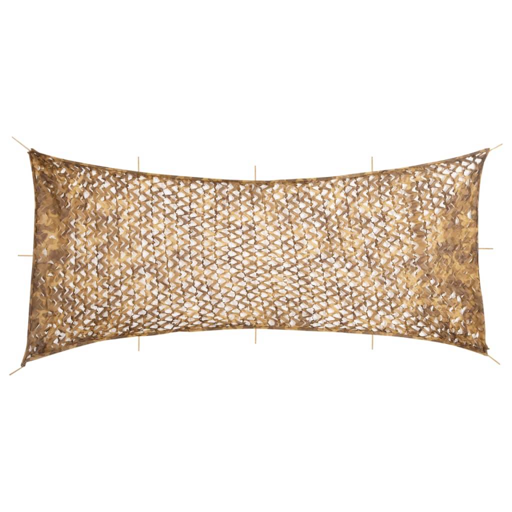 vidaXL Tarnnetz mit Aufbewahrungstasche 844x429 cm Sandfarbe