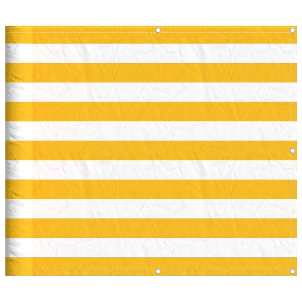 vidaXL Balkon-Sichtschutz Gelb und Weiß Gestreift 90x1000 cm