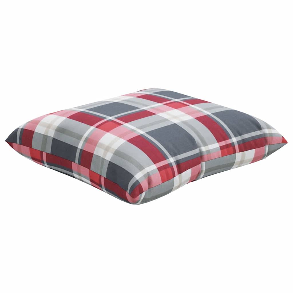 vidaXL Sofakissen 4 Stk. Rot Karomuster 60x60 cm Stoff