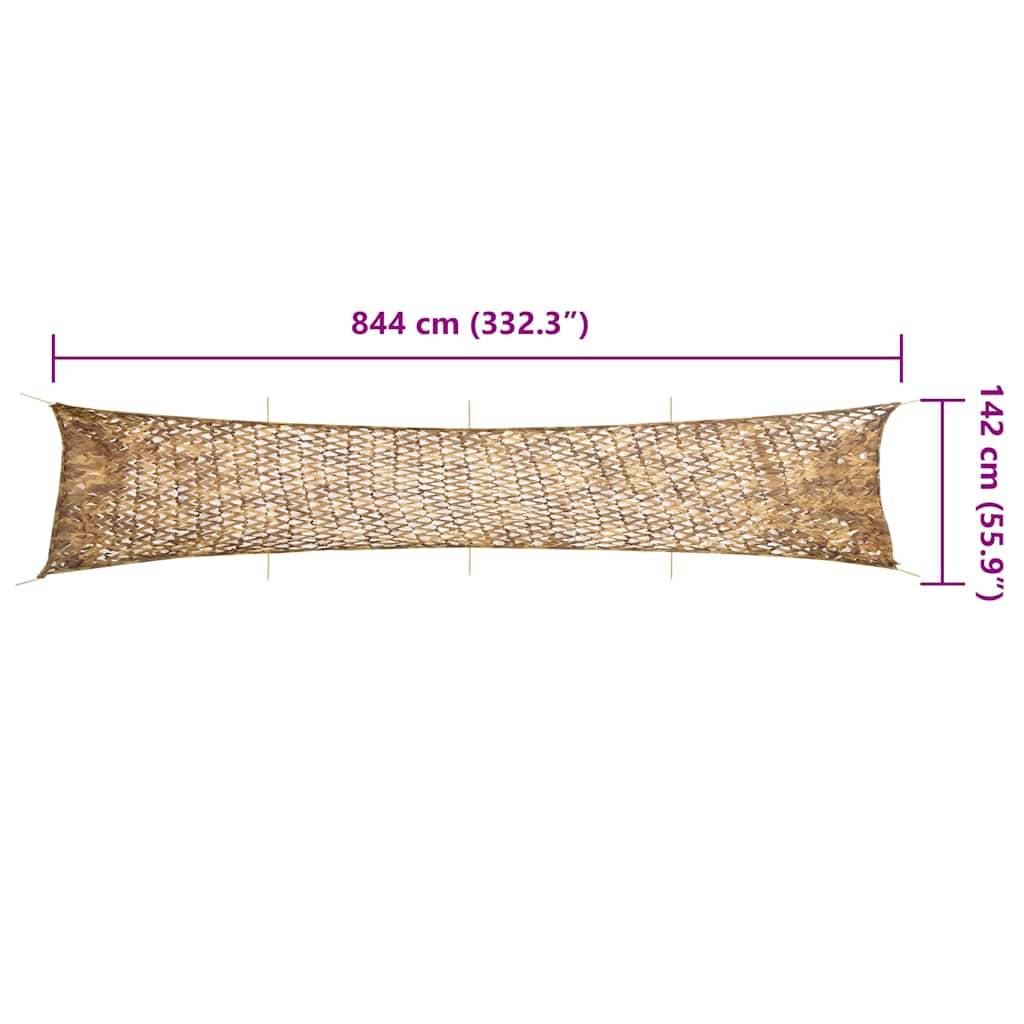 vidaXL Tarnnetz mit Aufbewahrungstasche 844x142 cm Sandfarbe