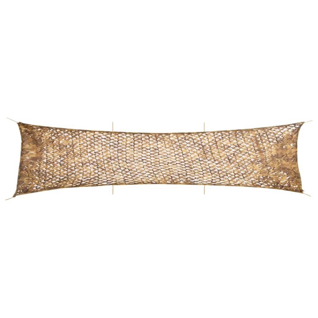 vidaXL Tarnnetz mit Aufbewahrungstasche 613x138 cm Sandfarbe