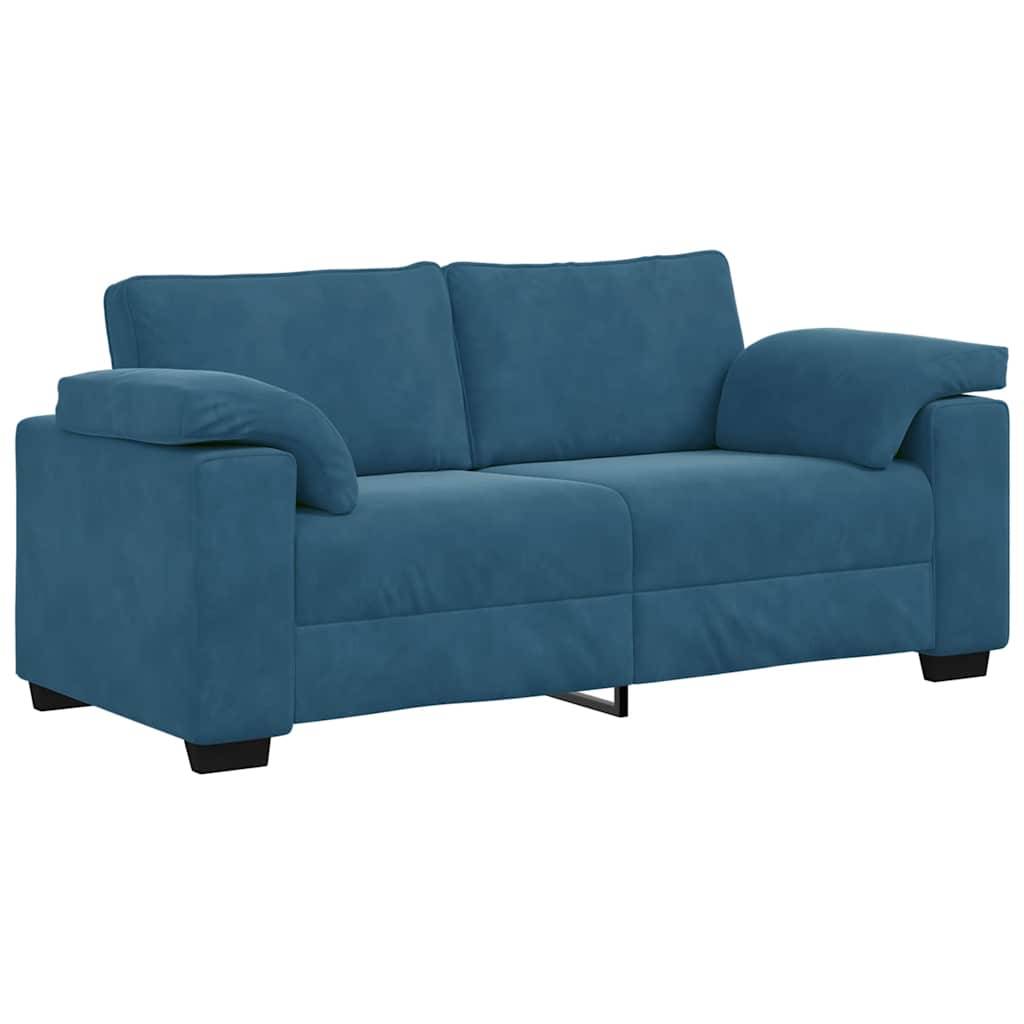 vidaXL Zweisitzer-Sofa Blau 140 cm Samt