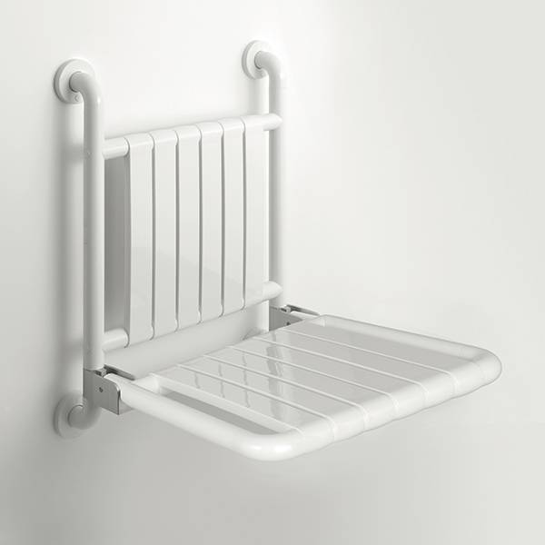 pba 01 Duschsitz, klappbar 536x550x680mm mit Rückenlehne, aus Nylon