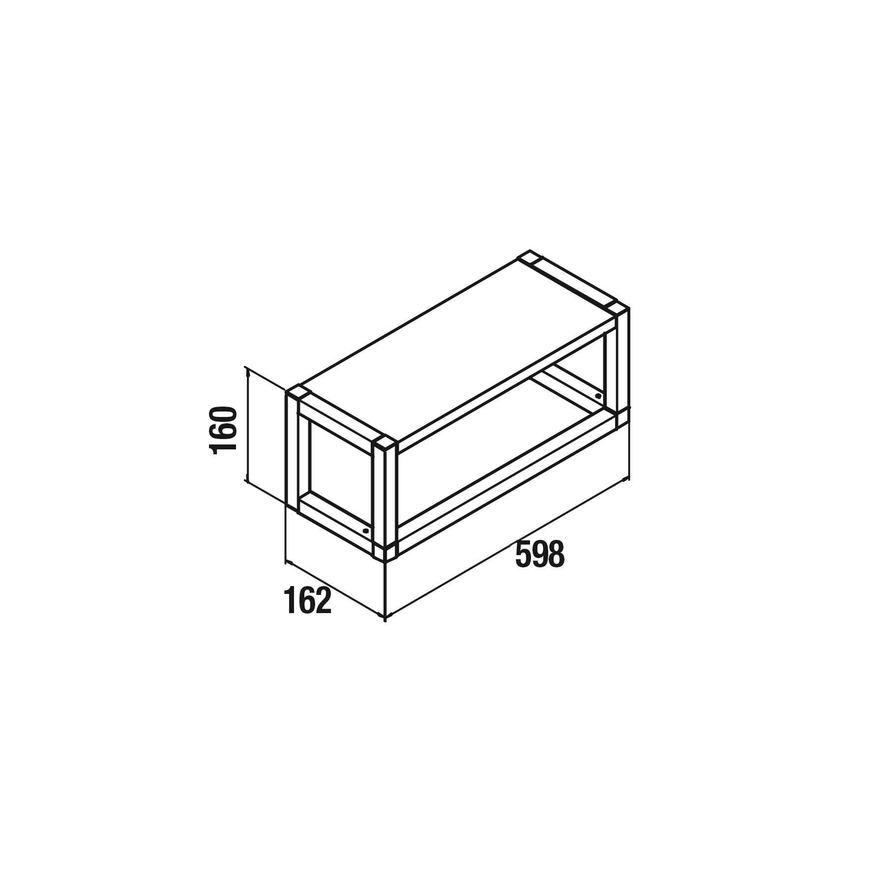 Salgar VINCI-Handtuchhalter mit Ablage 600mm