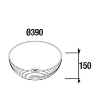 Salgar Aufsatzwaschtisch Extra-thin SEDUCTION PORZELLAN WEIß 390 x 390 x 150 mm Salgar Aufsatzwaschtisch Extra-thin SEDUCTION PORZELLAN WEIß 390 x 390 x 150 mm