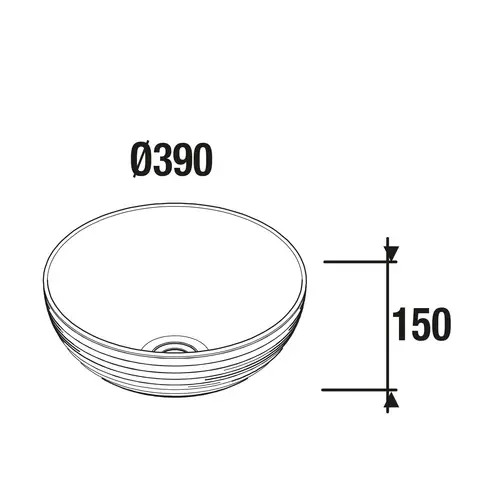 Salgar Aufsatzwaschtisch Extra-thin SEDUCTION PORZELLAN WEIß 390 x 390 x 150 mm Salgar Aufsatzwaschtisch Extra-thin SEDUCTION PORZELLAN WEIß 390 x 390 x 150 mm