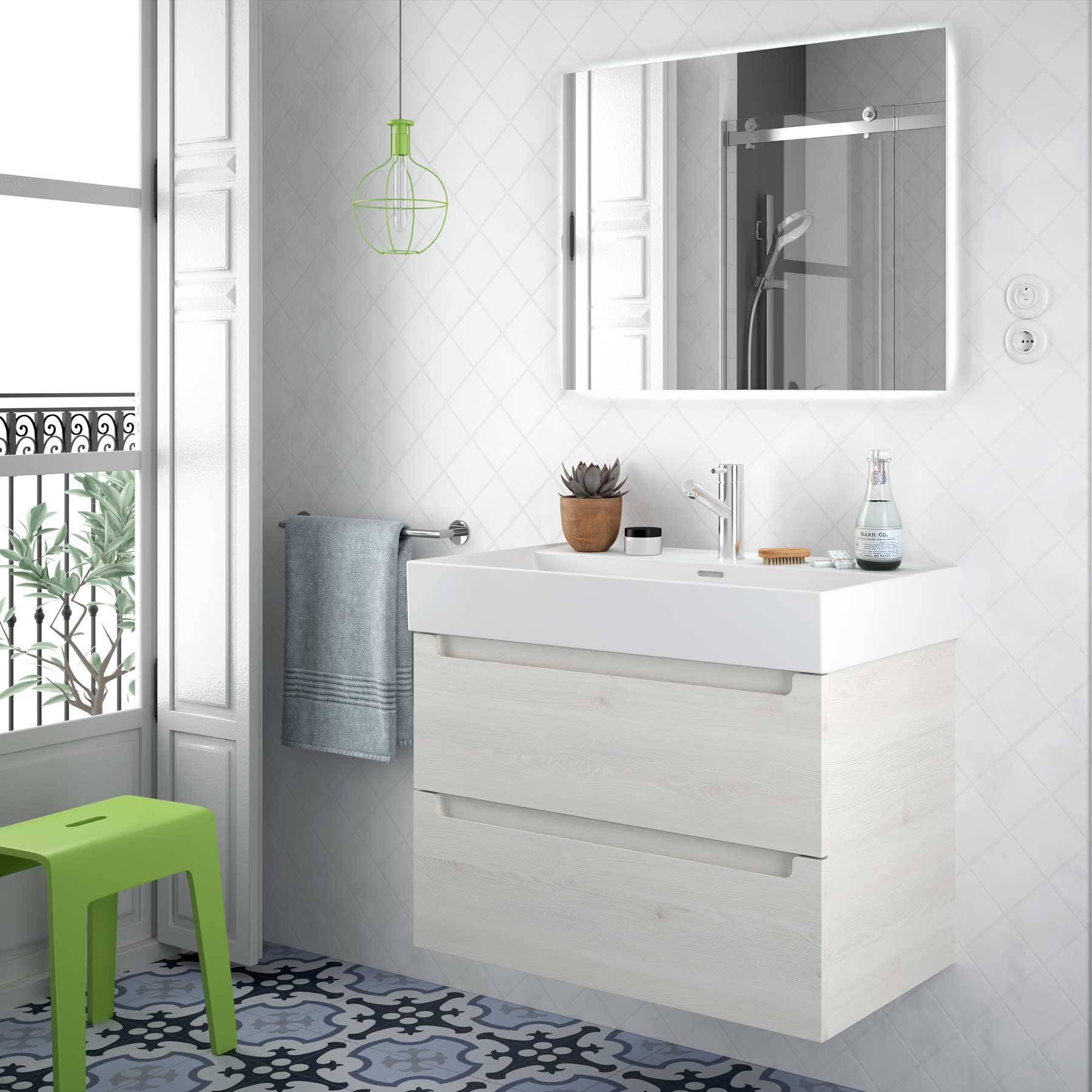 Salgar Waschtisch VENETO 810 PORZELLAN WEIß 810 x 120 x 460 mm